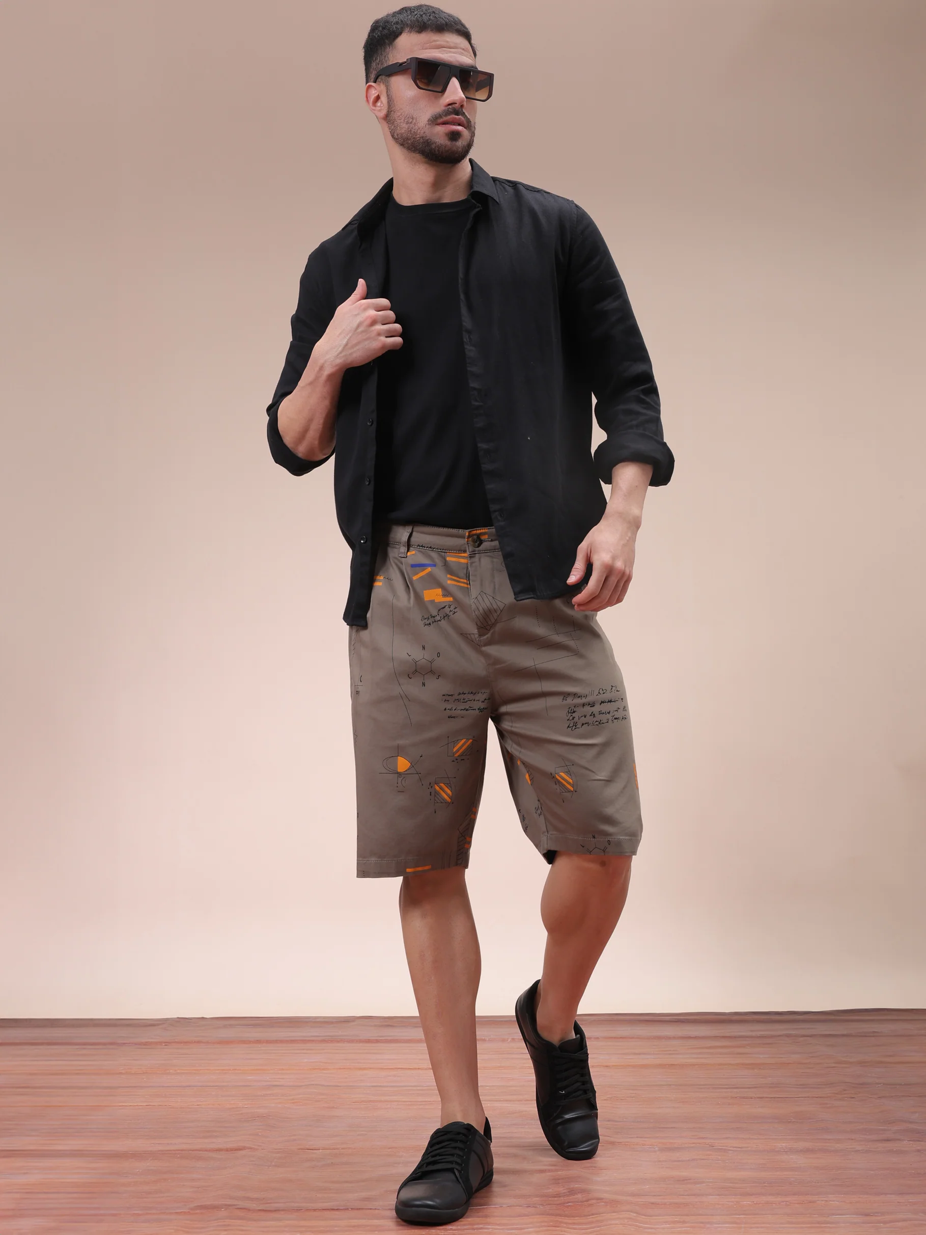 Men's Vetiver Relaxed Fit Printed Casual Shorts - Image 4