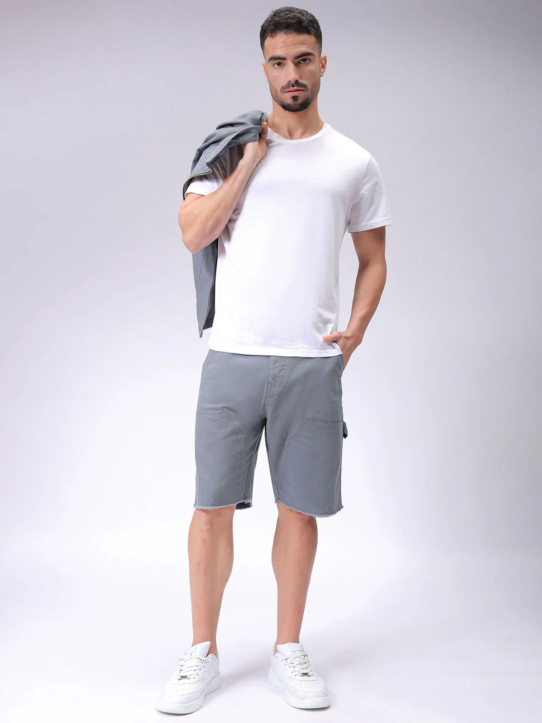 Men's Stormy Weather Relaxed Fit Solid Utility Shorts - Image 2