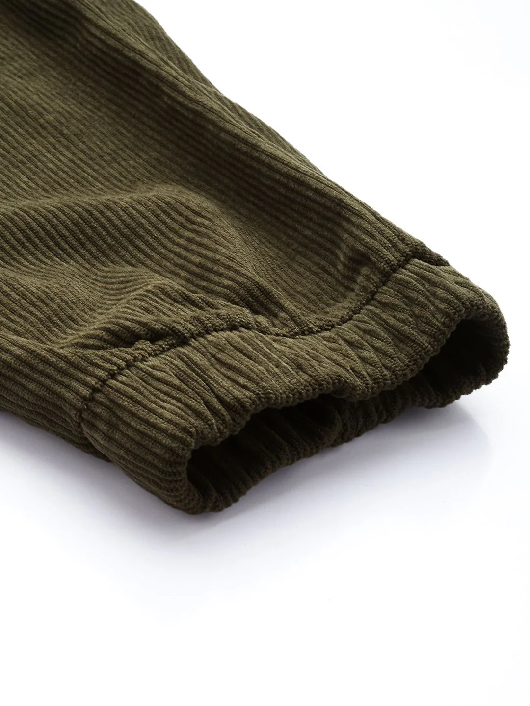 Men's Dark Olive Loose Fit Textured Utility Jogger - Image 6