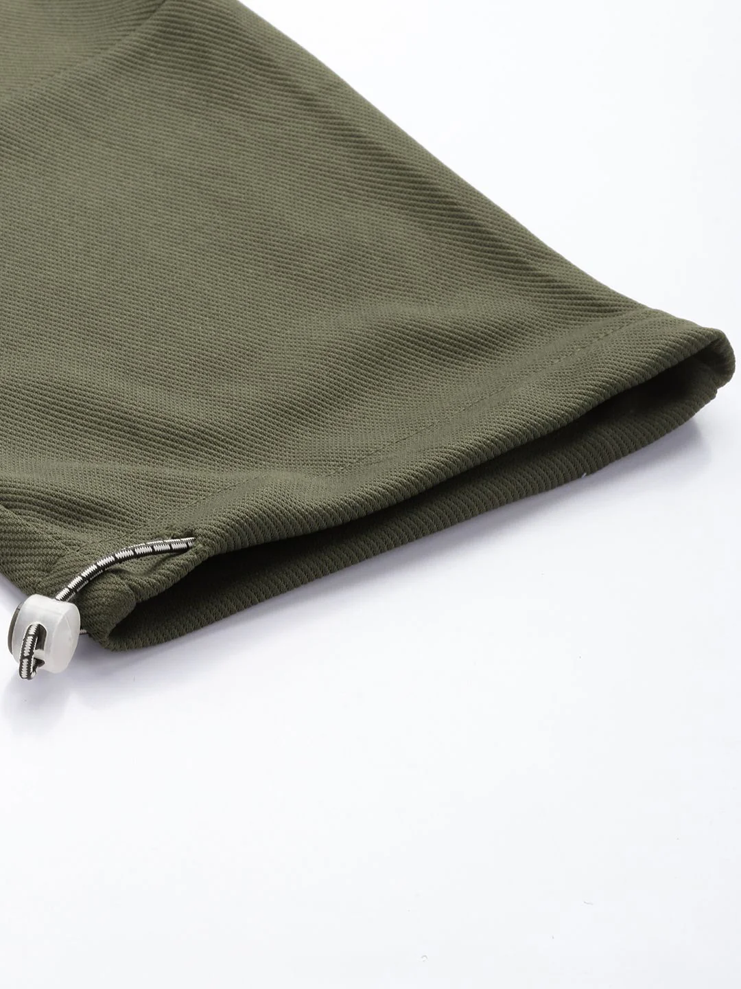 Men's Olive Relaxed Fit Textured Street Wear Jogger - Image 6