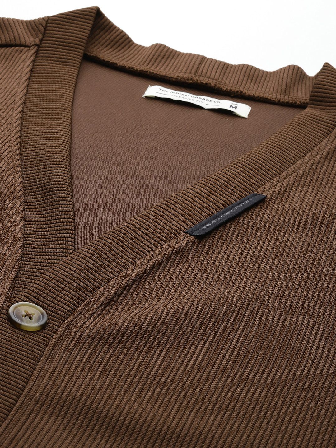 Men's Sepia Oversized Fit Textured Casual Sweatshirts - Image 7