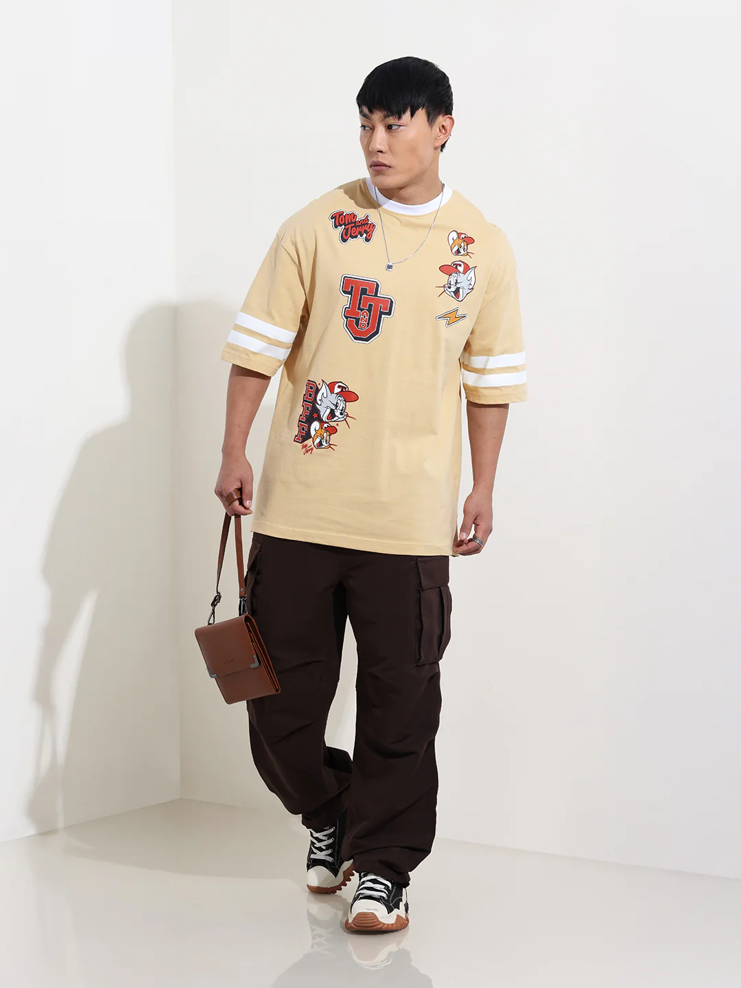 Men's Printed Applique T-shirt - Image 2