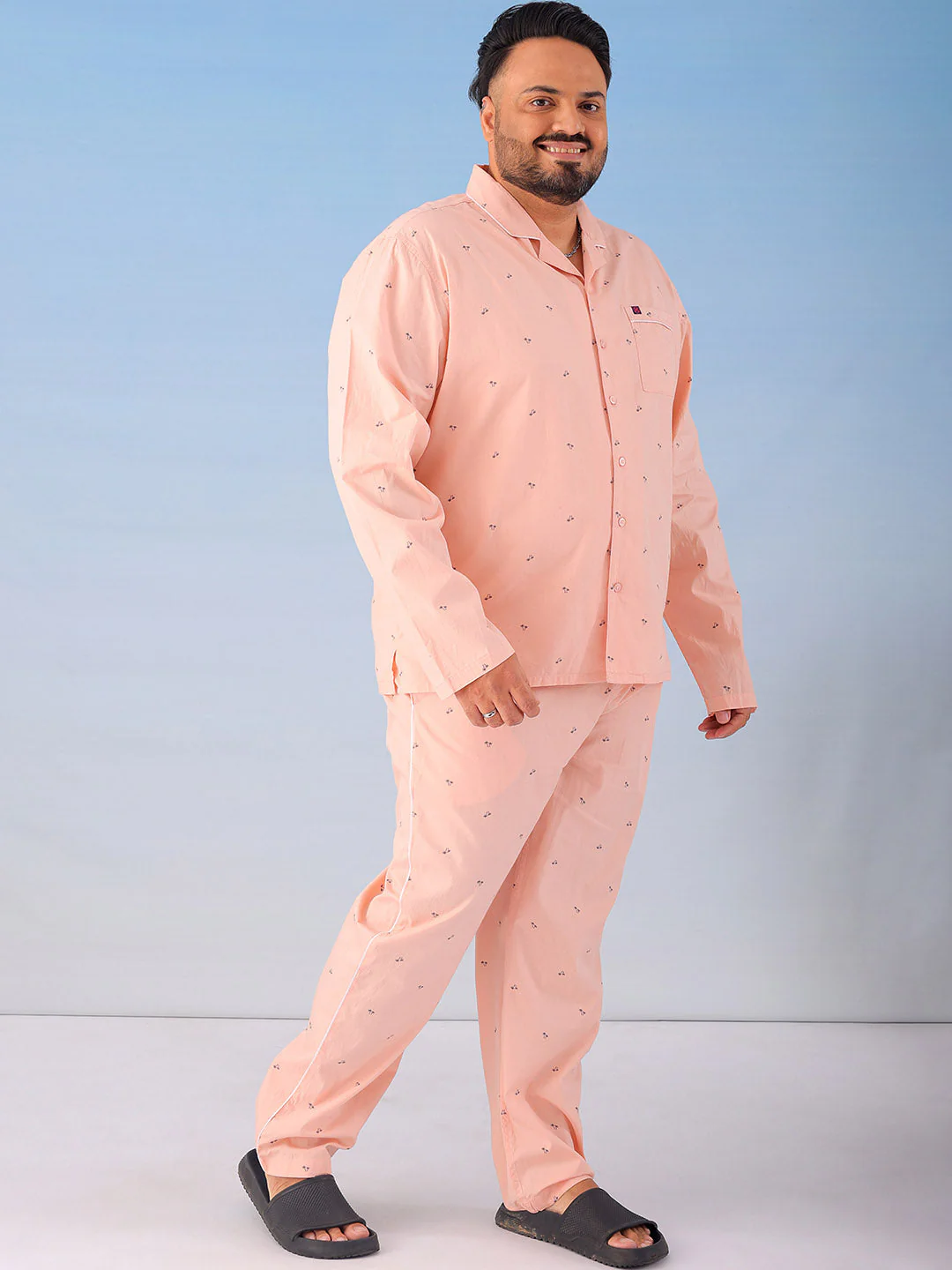 Men's Printed Plus Size Lounge Set - Image 6