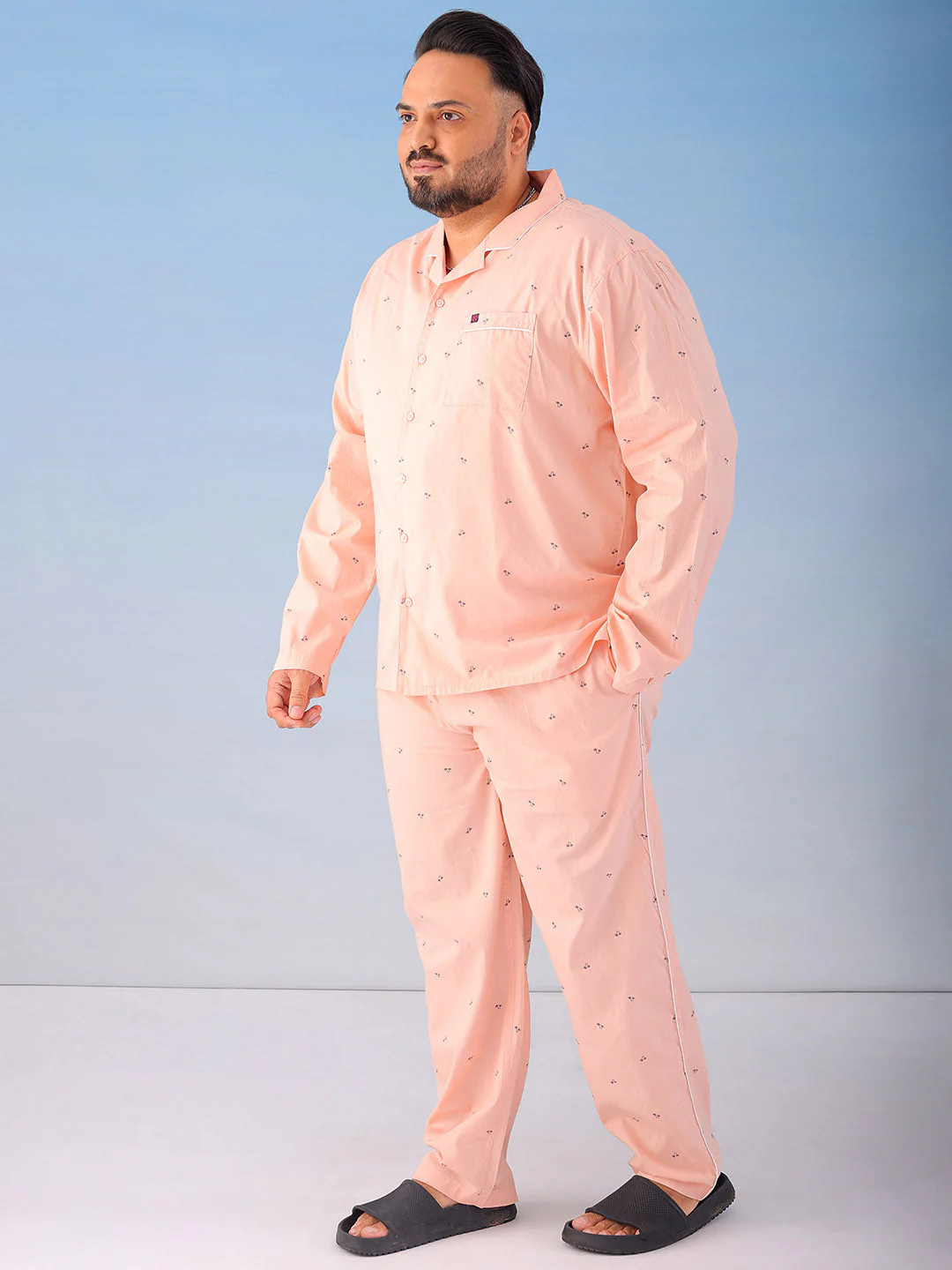 Men's Printed Plus Size Lounge Set - Image 7