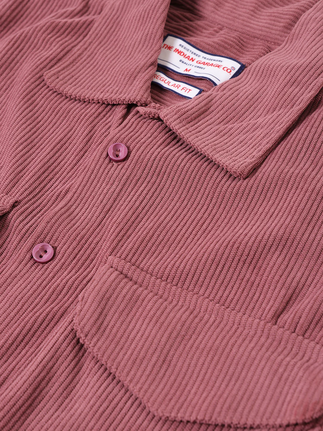 Men's Dusty Pink Regular Fit Solid Casual Shirt - Image 6