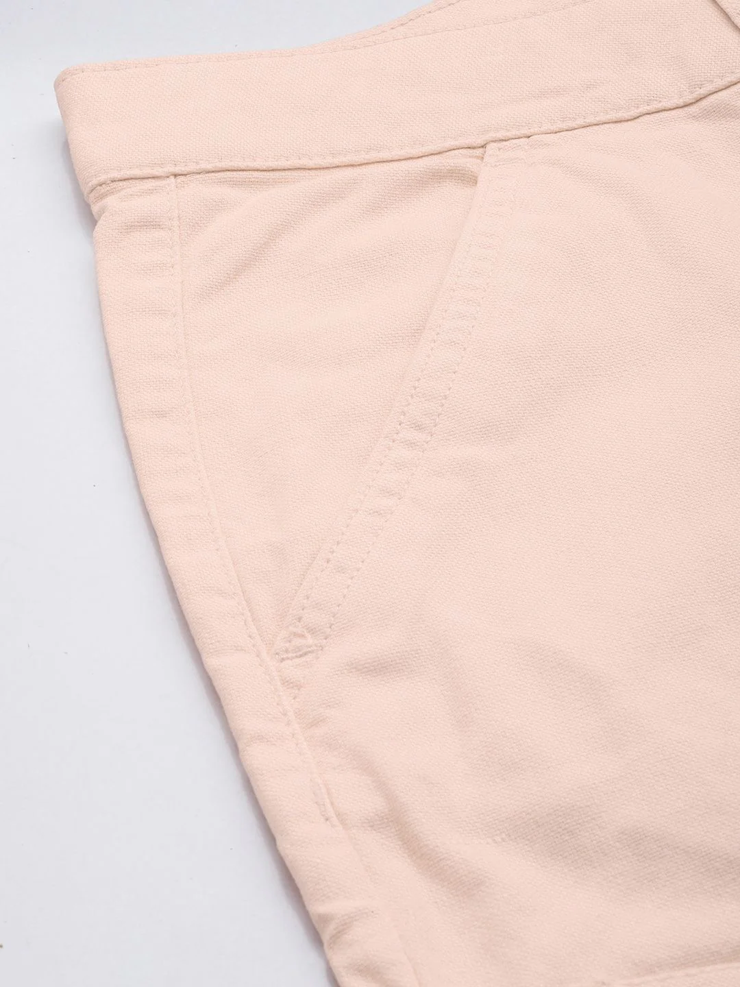 Men's Mellow Peach Relaxed Fit Solid Utility Shorts - Image 5