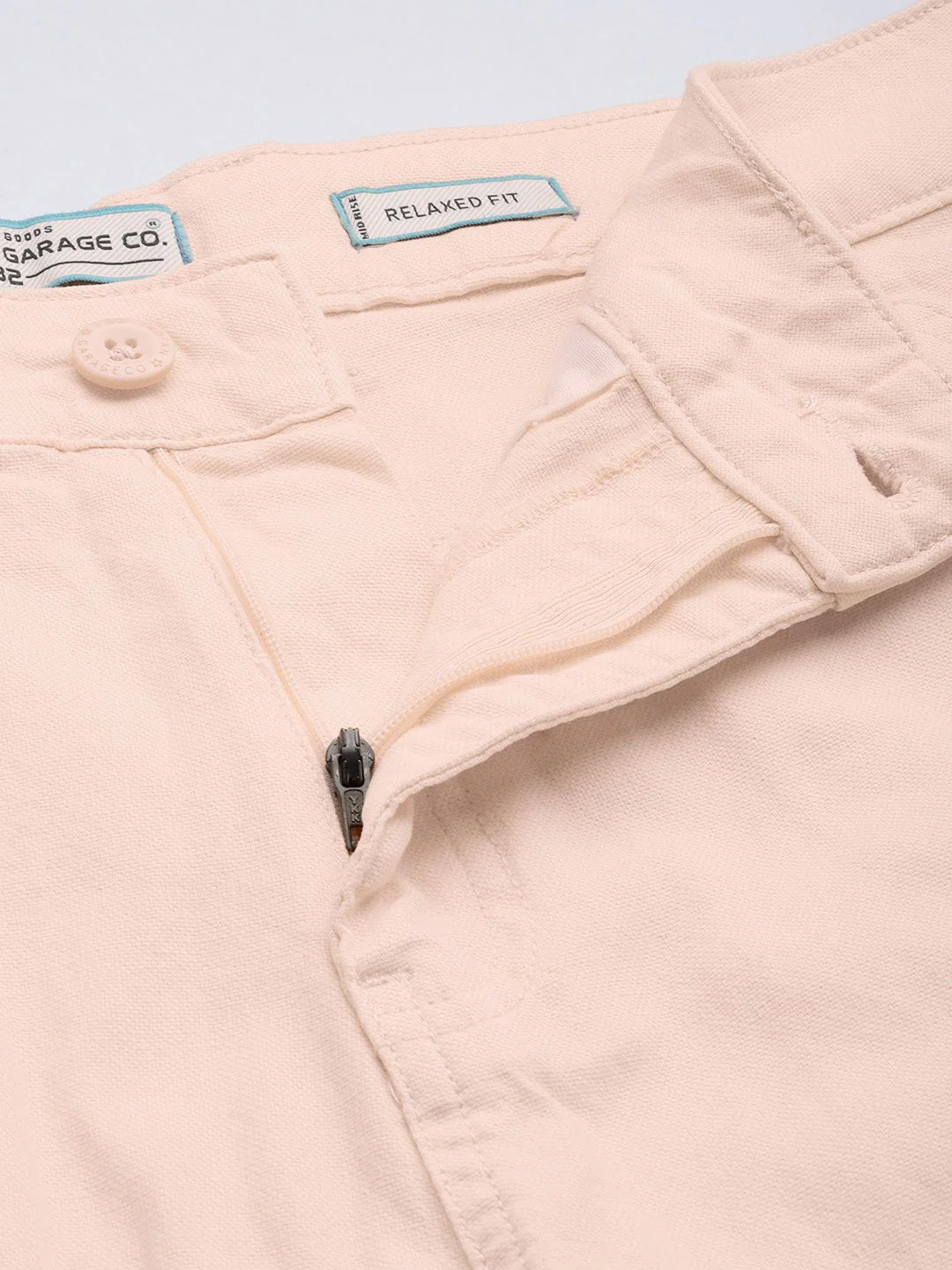 Men's Mellow Peach Relaxed Fit Solid Utility Shorts - Image 7