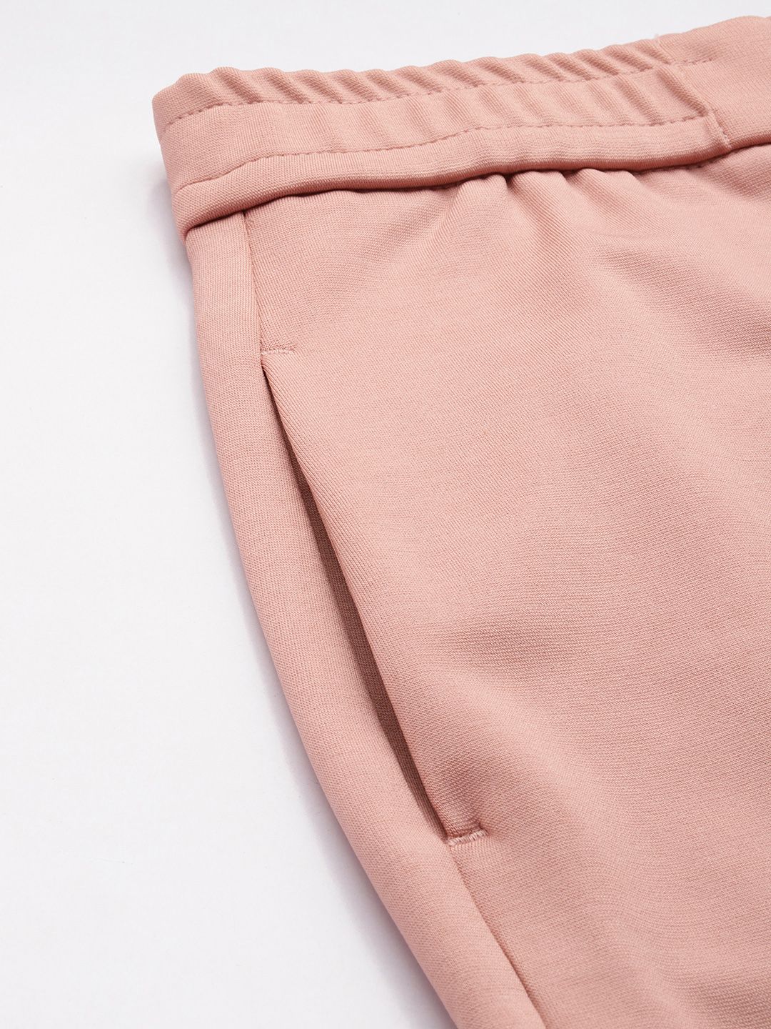 Men's Peach Relaxed Fit Solid Casual Chinos - Image 5