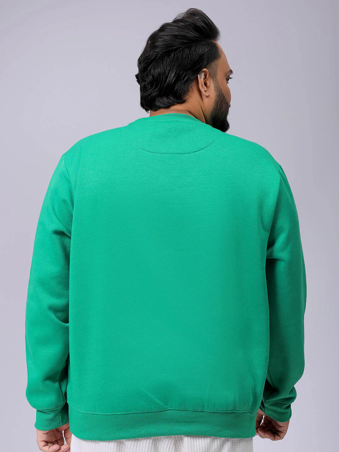 Men's Plus Fit Placement Print Crew Neck Sweatshirt - Image 5