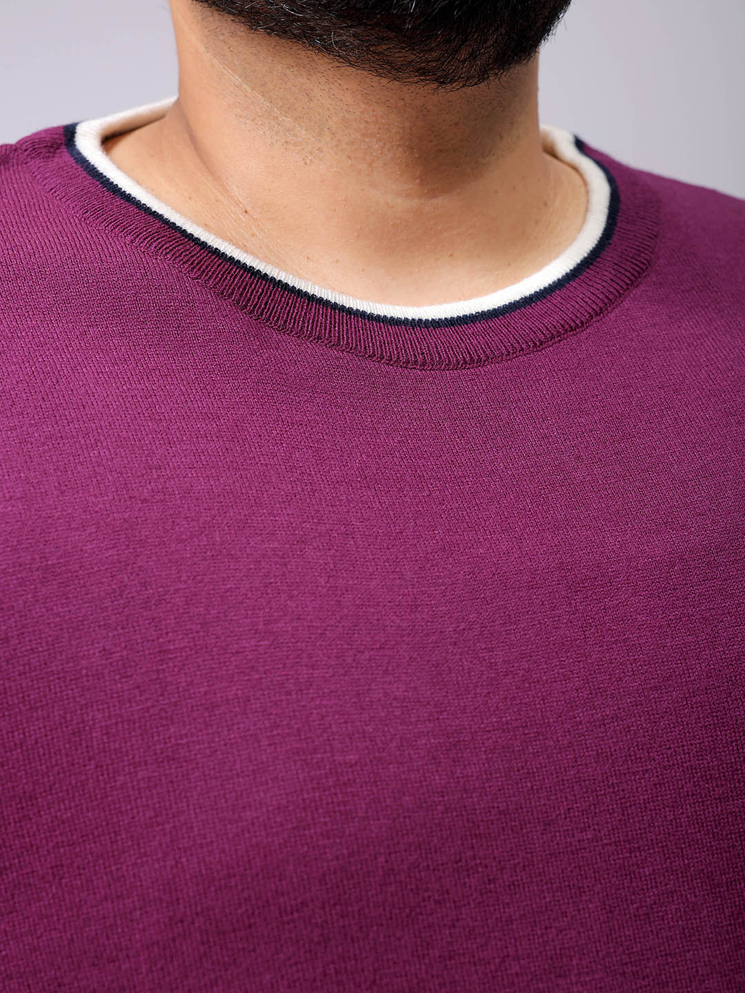 Men's Plus Fit Solid Crew Neck Sweater - Image 6