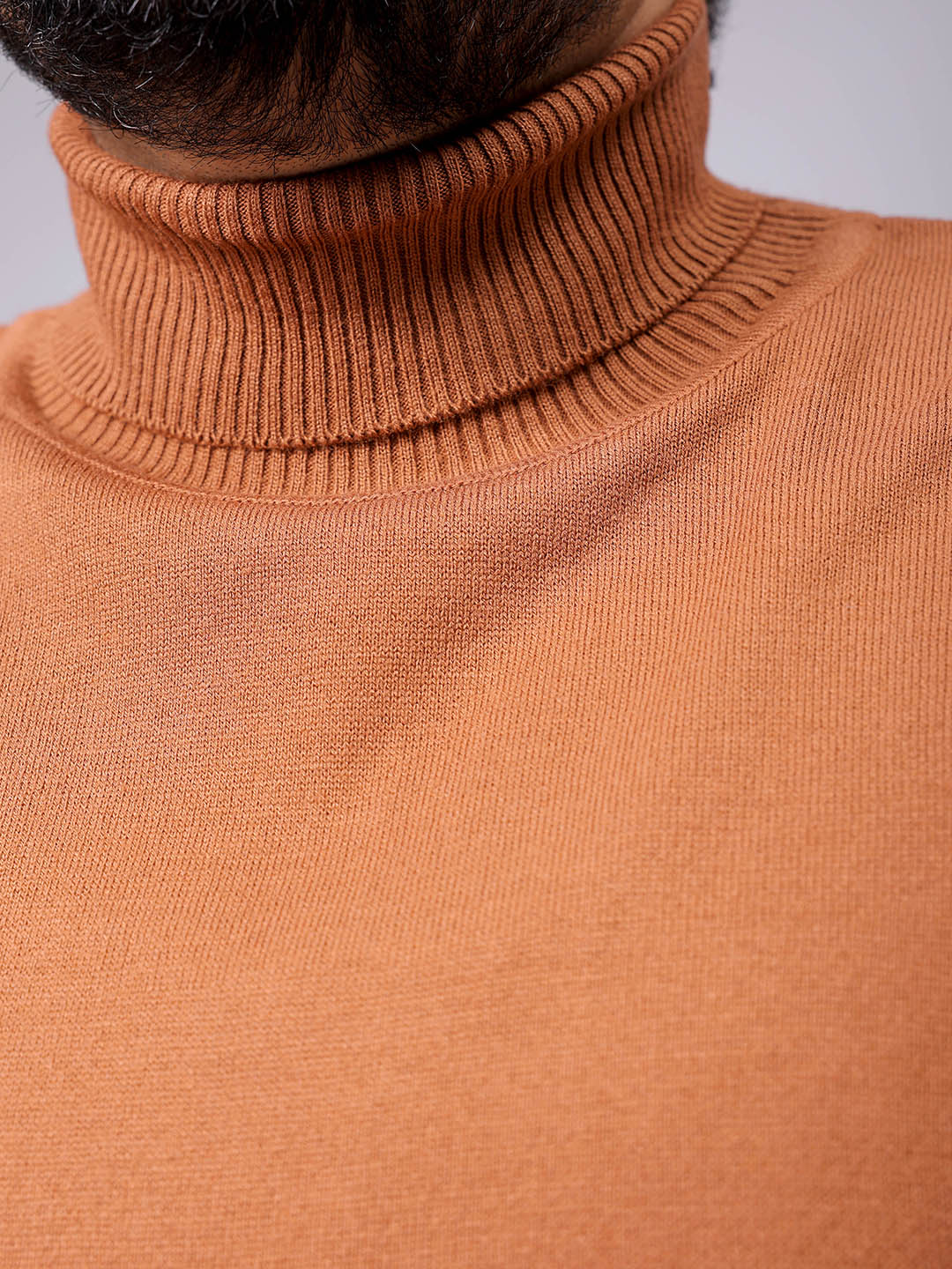 Men's Plus Fit Solid Turtle Neck Sweater - Image 6