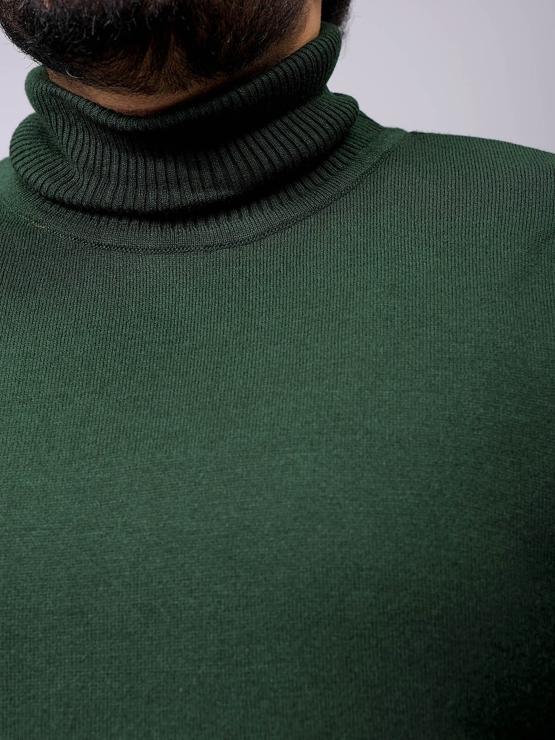 Men's Plus Fit Solid Turtle Neck Sweater - Image 6
