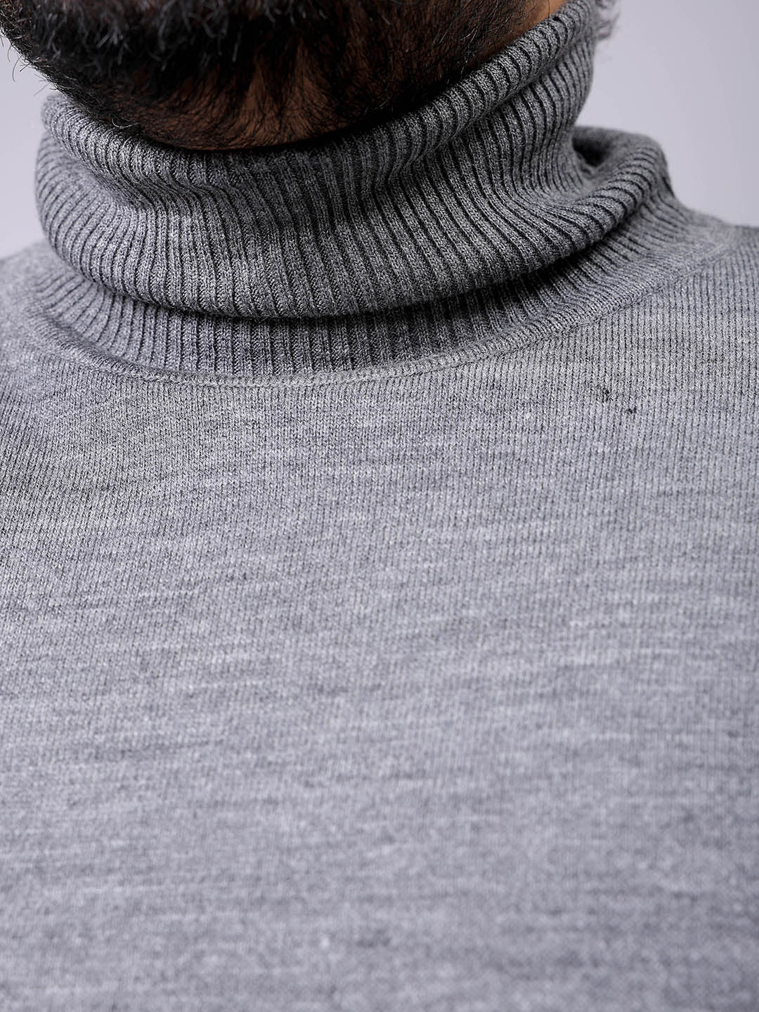 Men's Plus Fit Solid Turtle Neck Sweater - Image 6