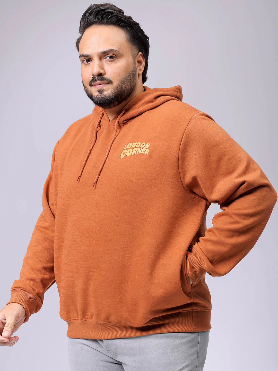 Men's Plus Fit Statement Overhead Hooded Sweatshirt - Image 2