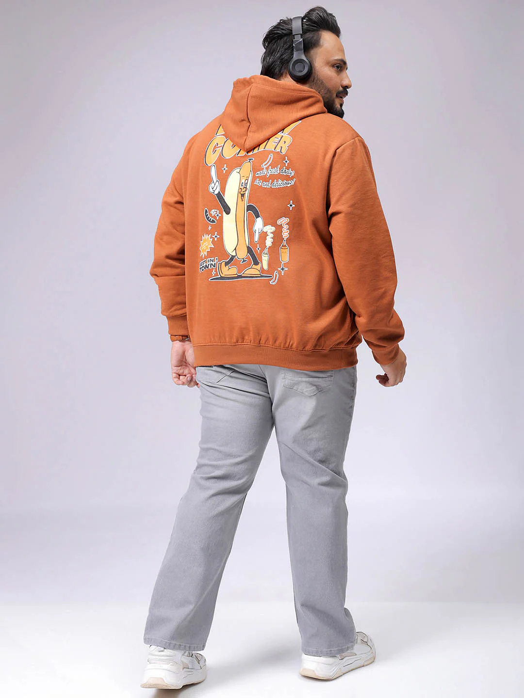 Men's Plus Fit Statement Overhead Hooded Sweatshirt - Image 3