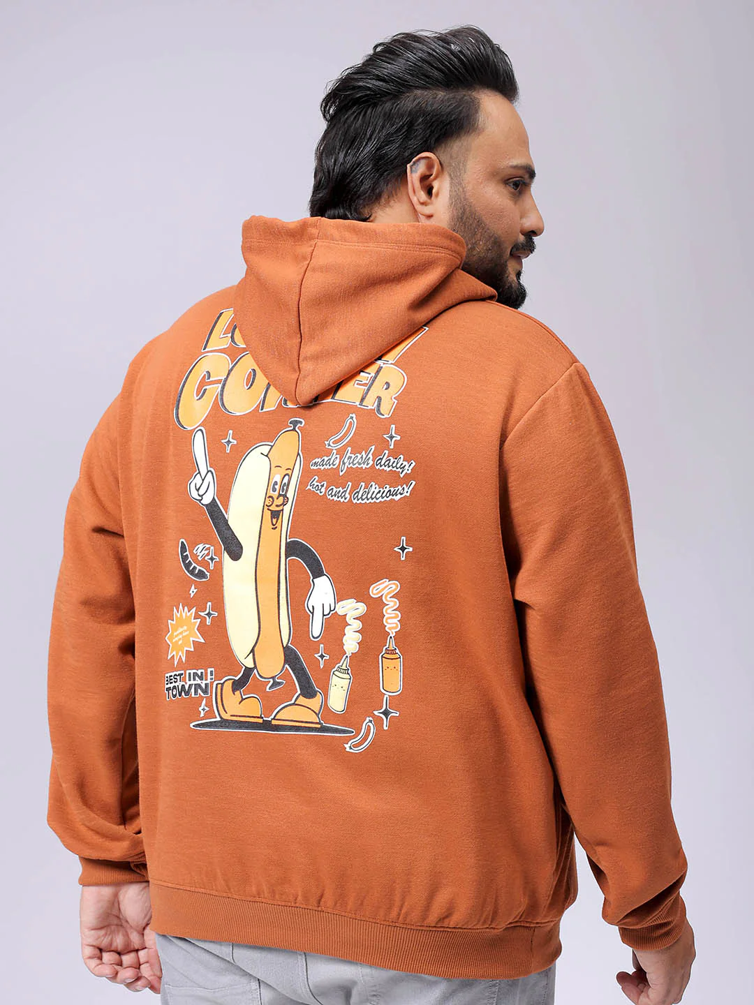 Men's Plus Fit Statement Overhead Hooded Sweatshirt - Image 5