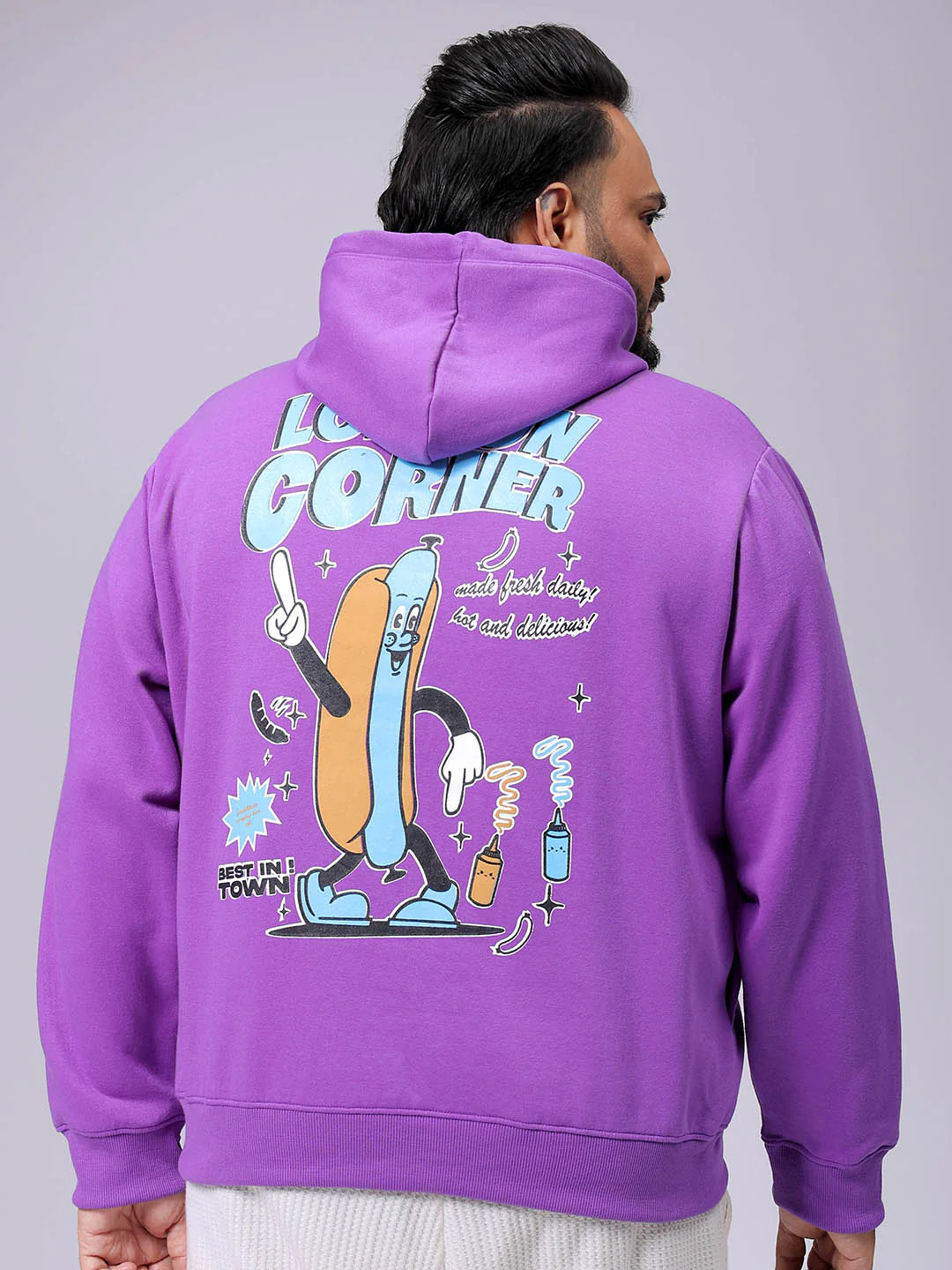 Men's Plus Fit Statement Overhead Hooded Sweatshirt - Image 4