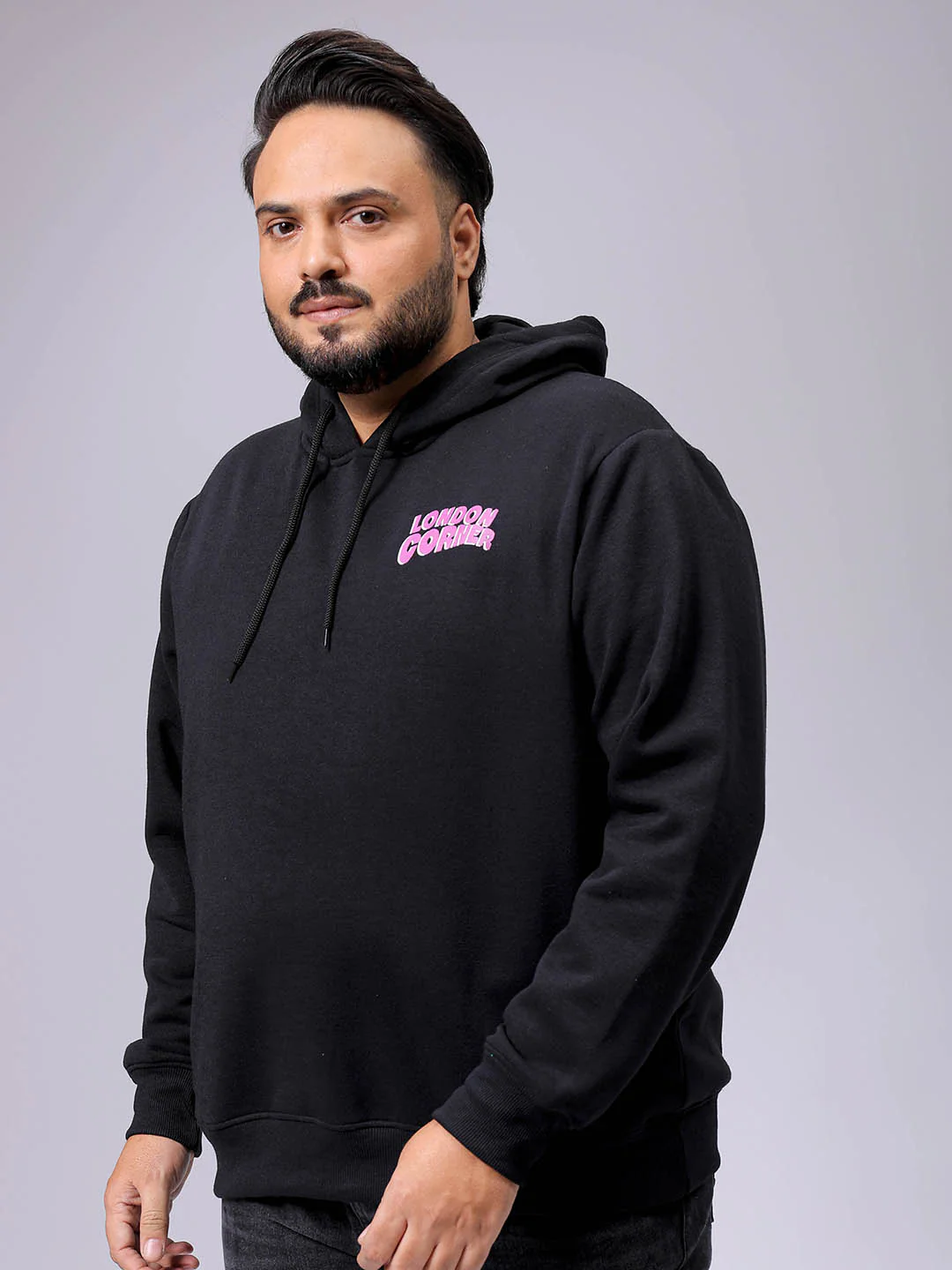 Men's Plus Fit Statement Overhead Hooded Sweatshirt - Image 2