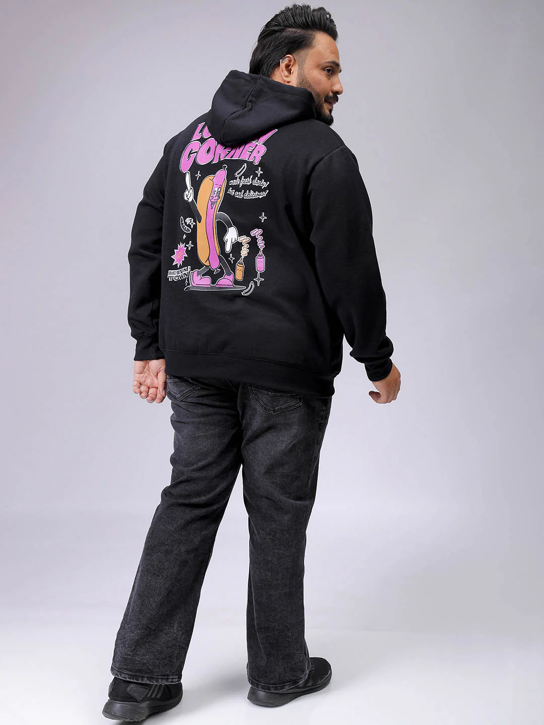 Men's Plus Fit Statement Overhead Hooded Sweatshirt - Image 3