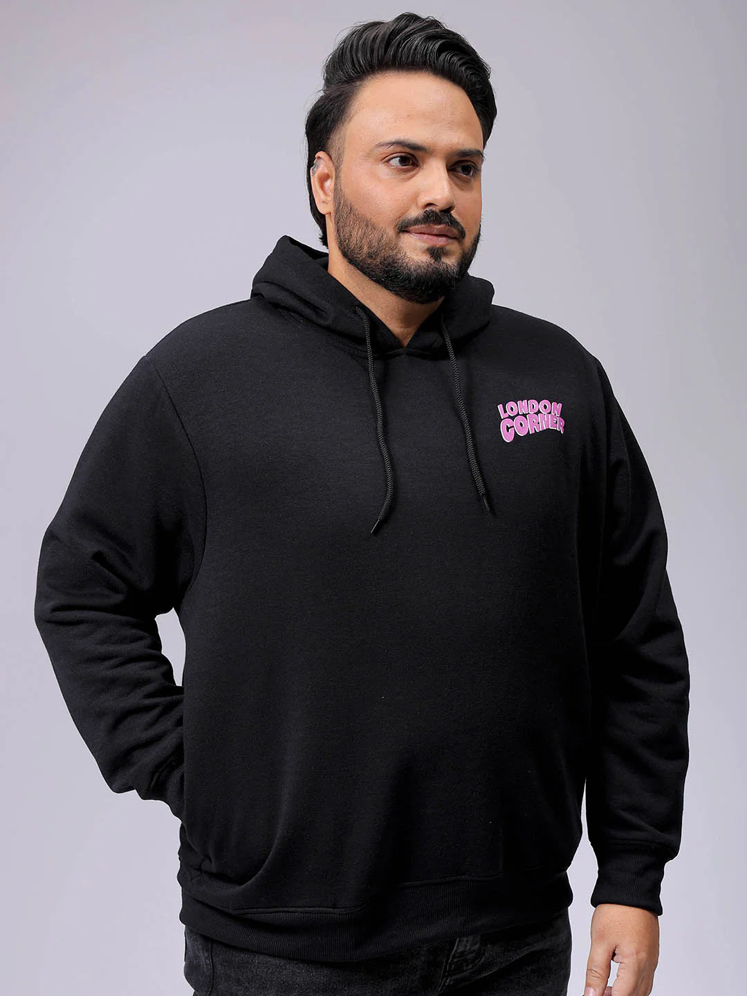 Men's Plus Fit Statement Overhead Hooded Sweatshirt - Image 4