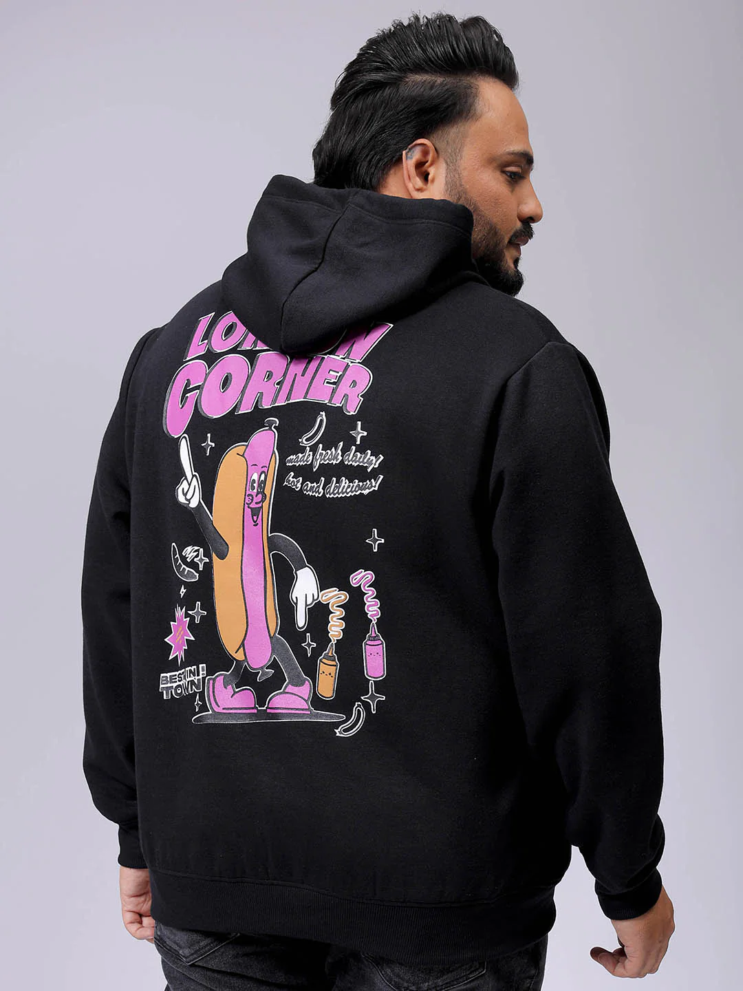 Men's Plus Fit Statement Overhead Hooded Sweatshirt - Image 5