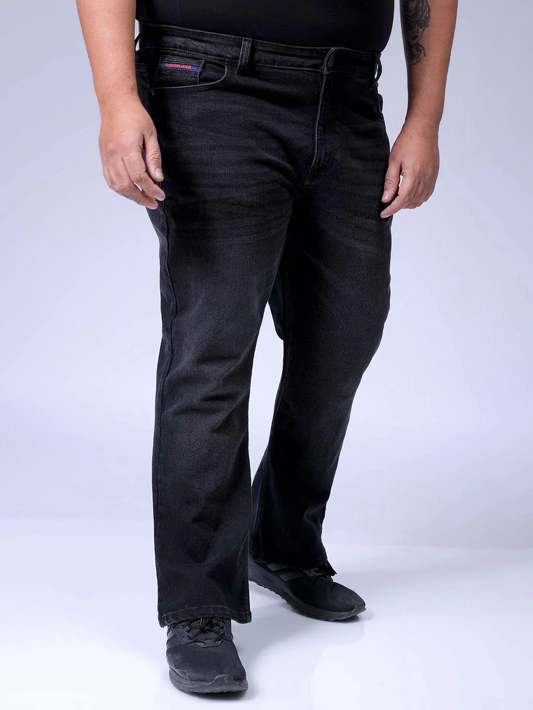 Men's Black Bootcut Fit Casual Jeans - Image 4