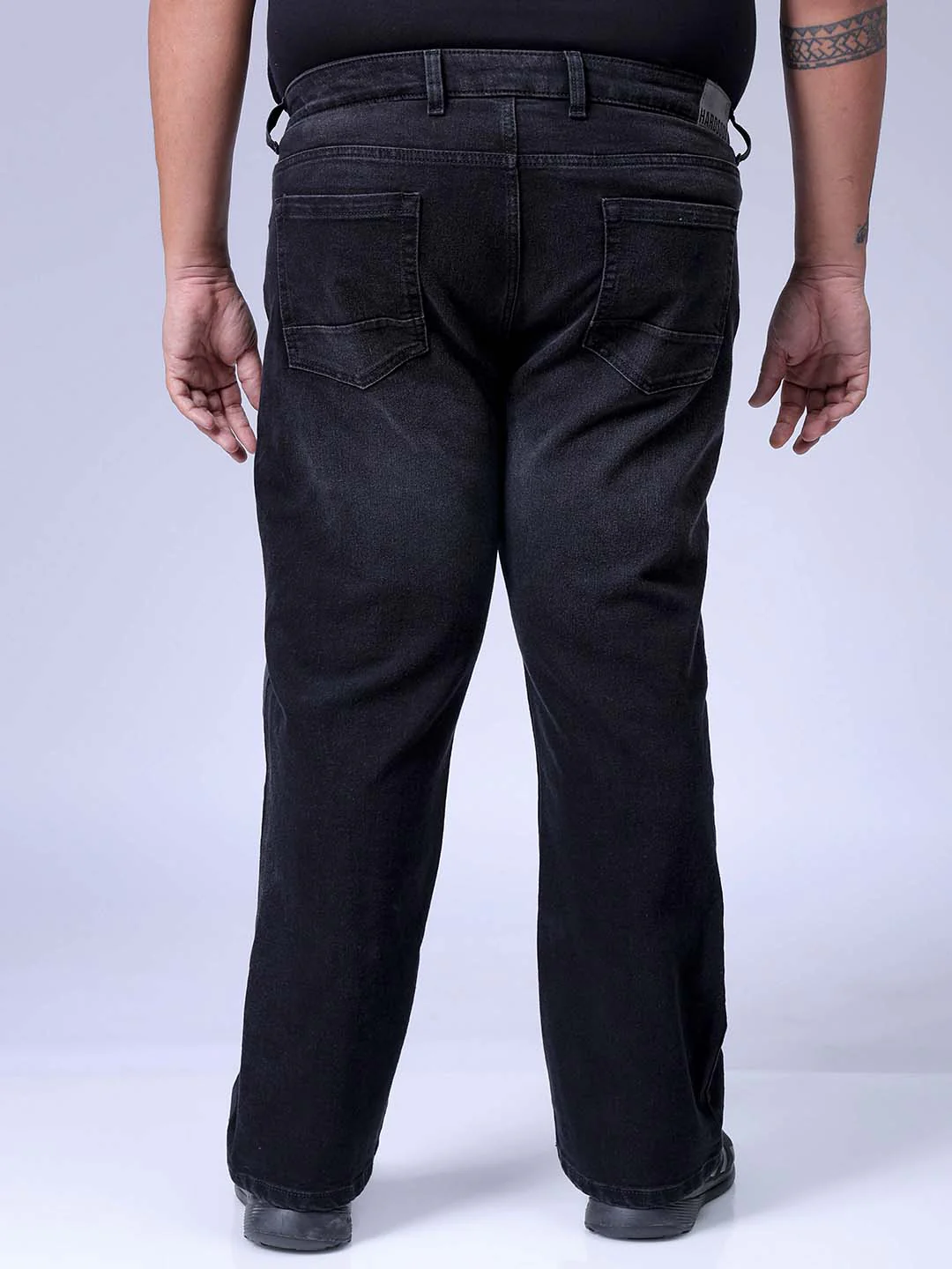 Men's Black Bootcut Fit Casual Jeans - Image 5