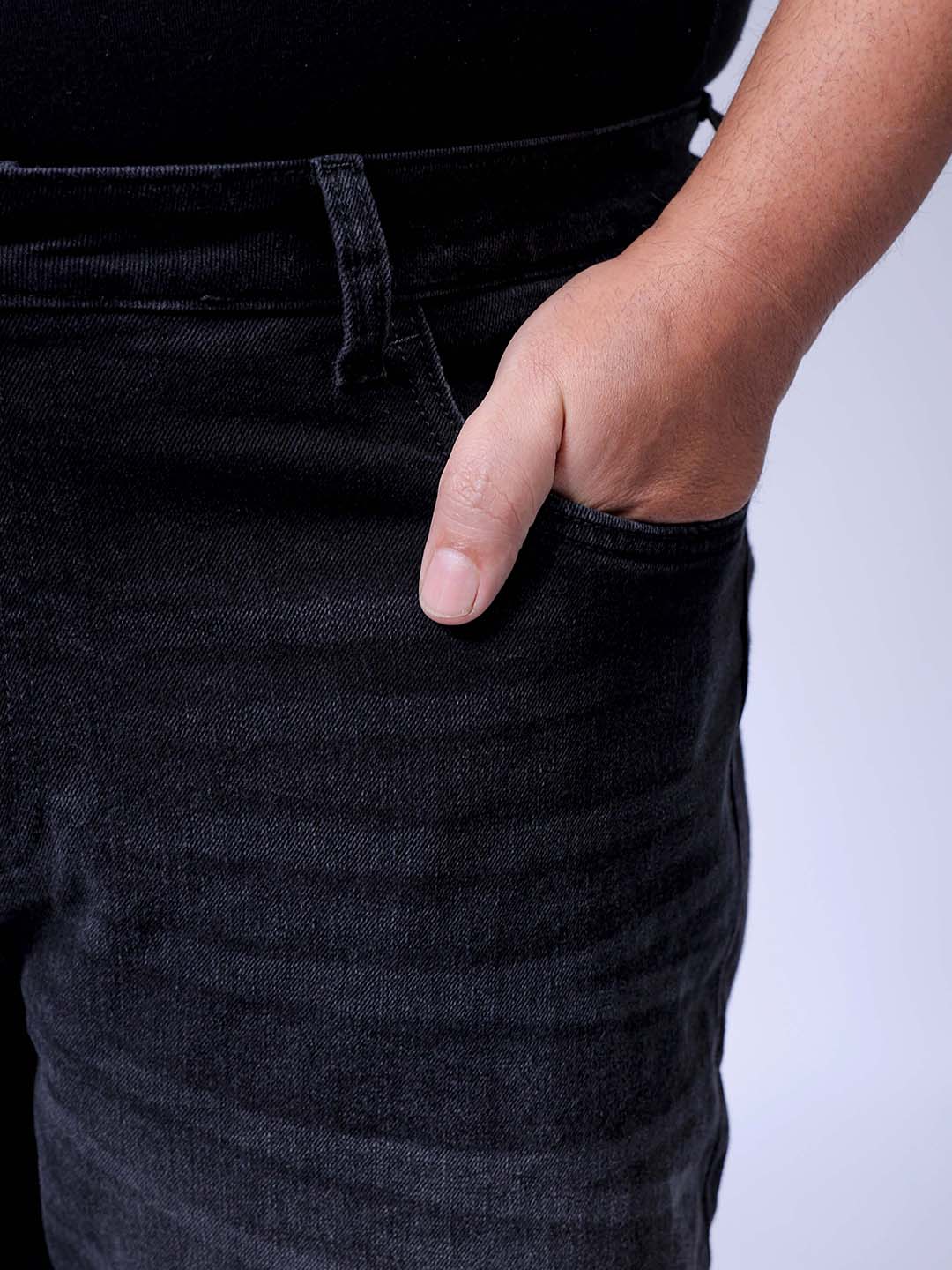 Men's Black Bootcut Fit Casual Jeans - Image 7