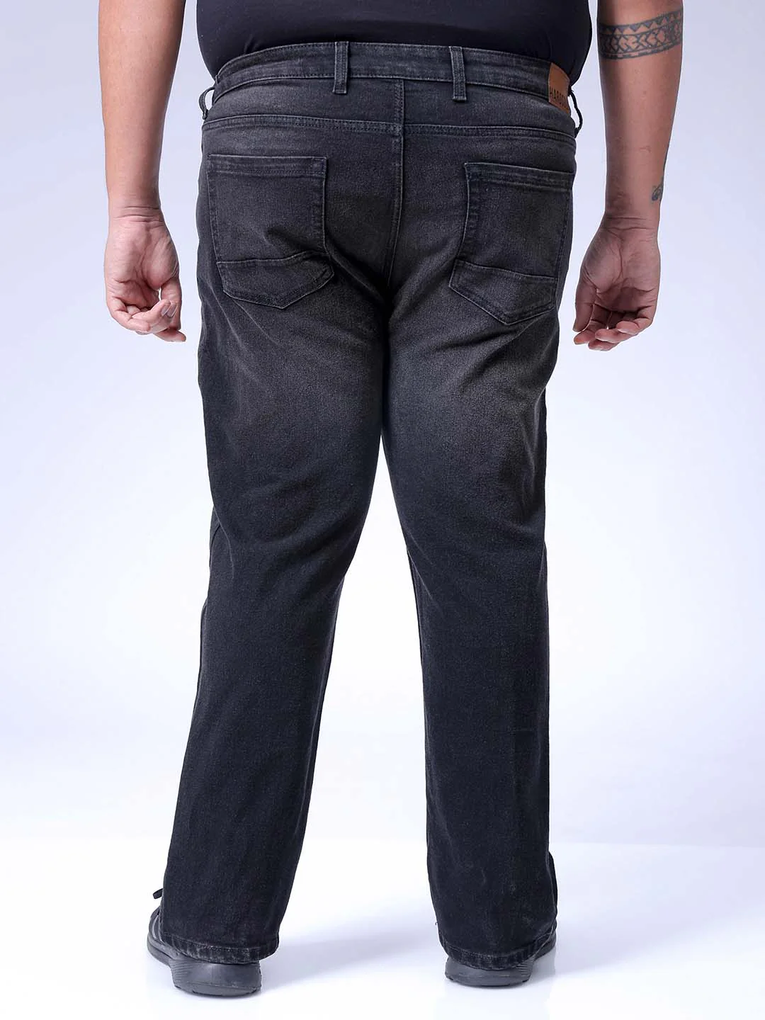 Men's Black Bootcut Fit Casual Jeans - Image 5