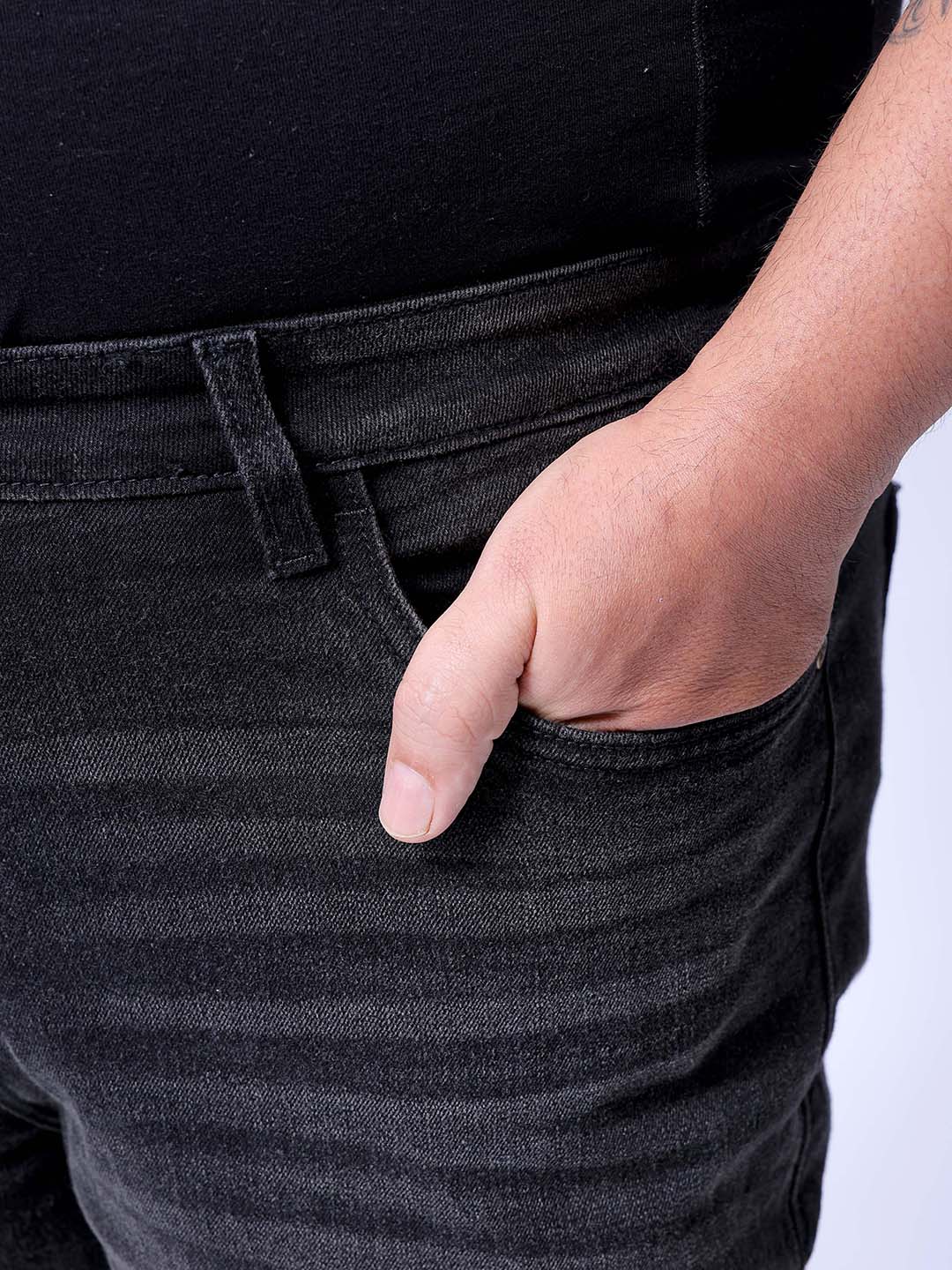 Men's Black Bootcut Fit Casual Jeans - Image 7