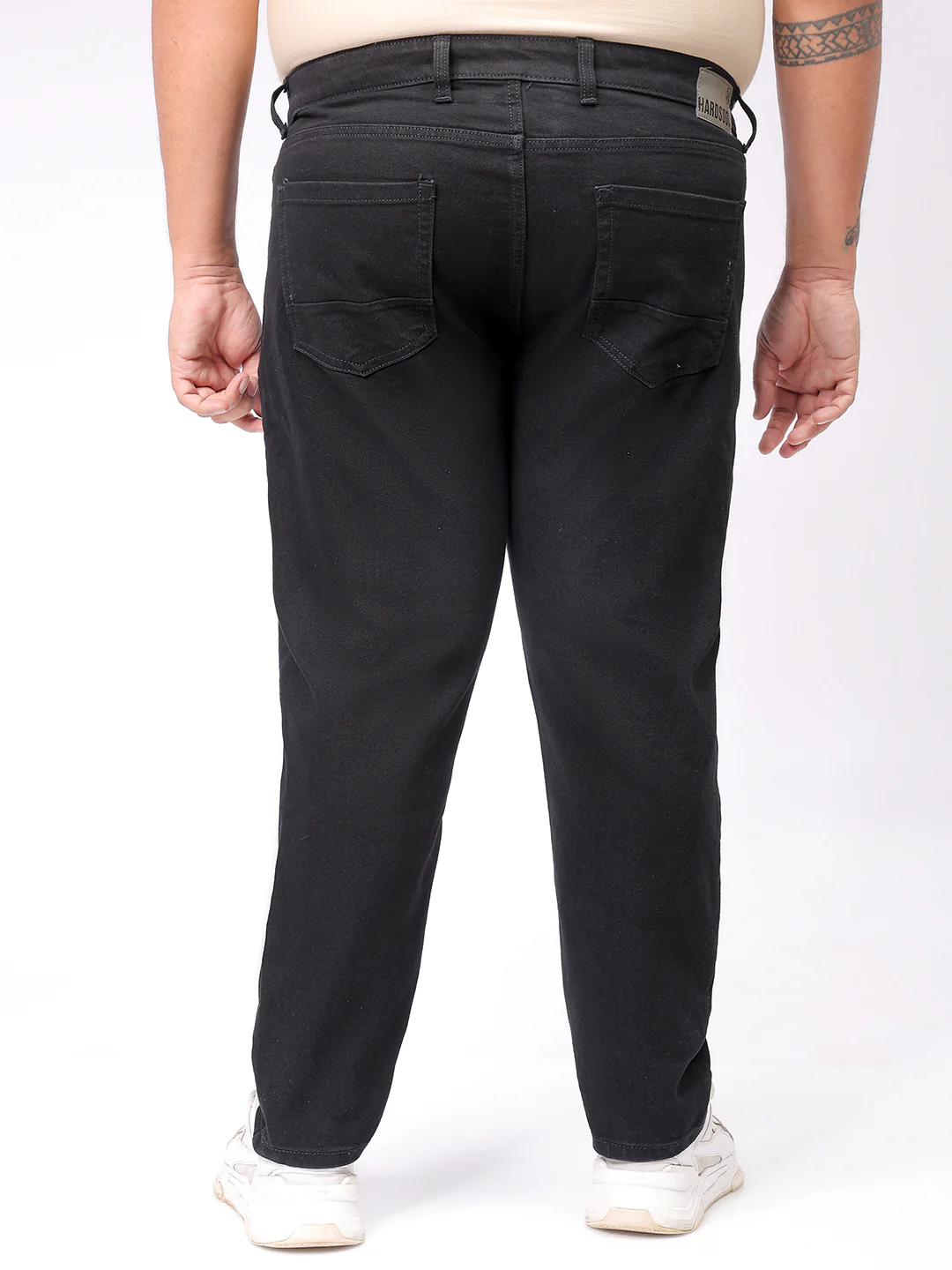 Men's Black Carrot Fit Casual Jeans - Image 5
