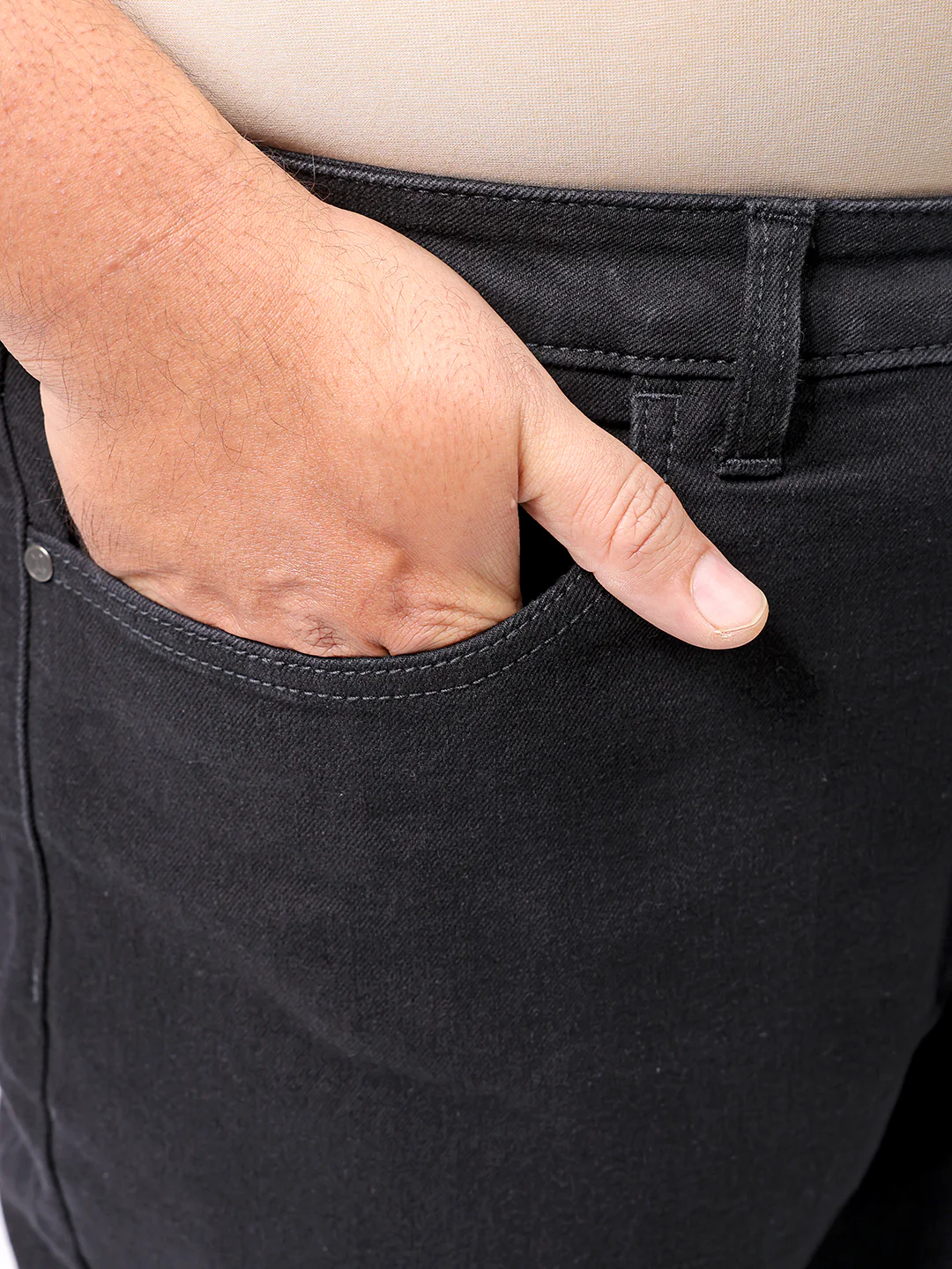 Men's Black Carrot Fit Casual Jeans - Image 7