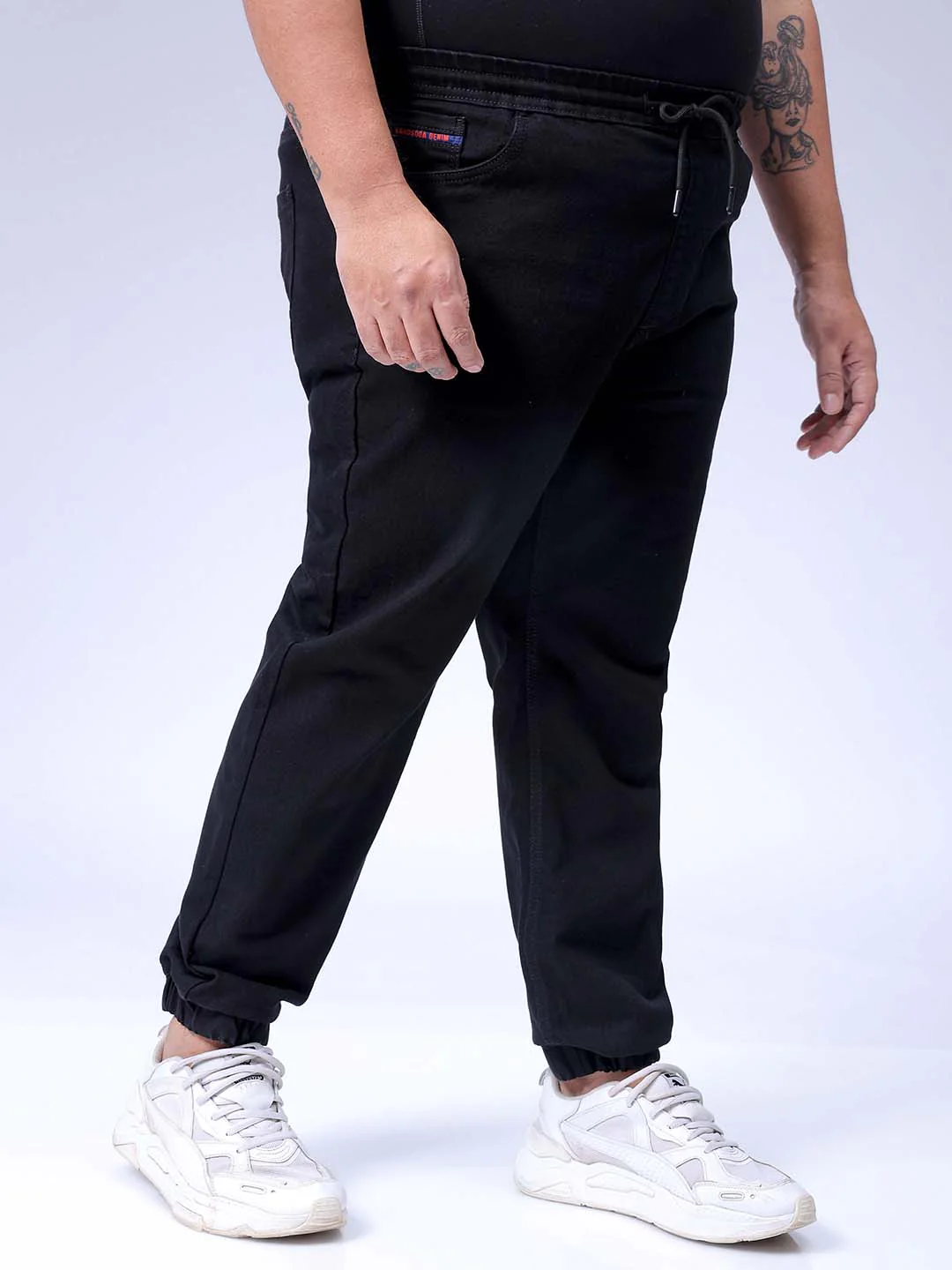 Men's Black Slim Fit Casual Jeans - Image 4