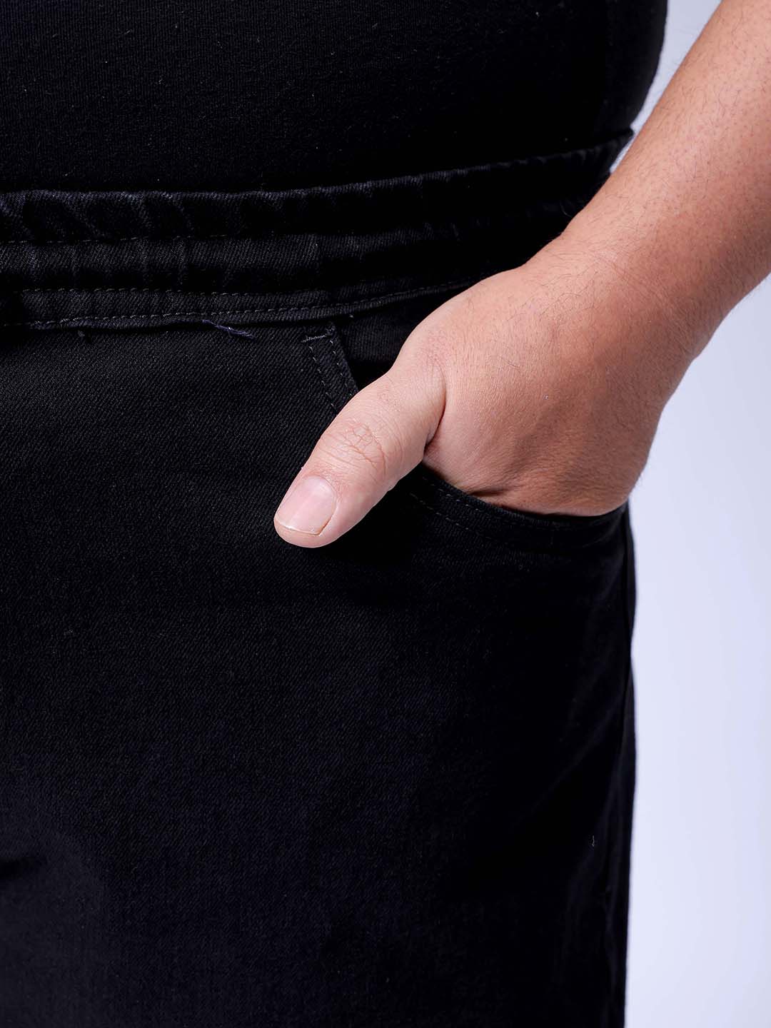 Men's Black Slim Fit Casual Jeans - Image 7