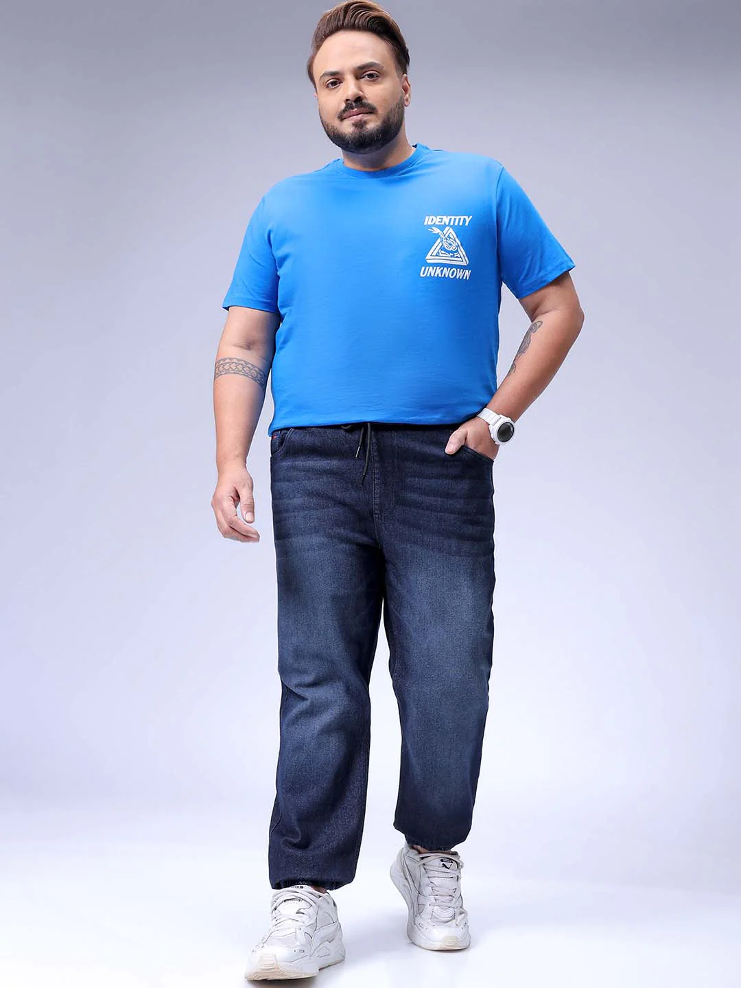 Men's Black Slim Fit Casual Jeans - Image 3