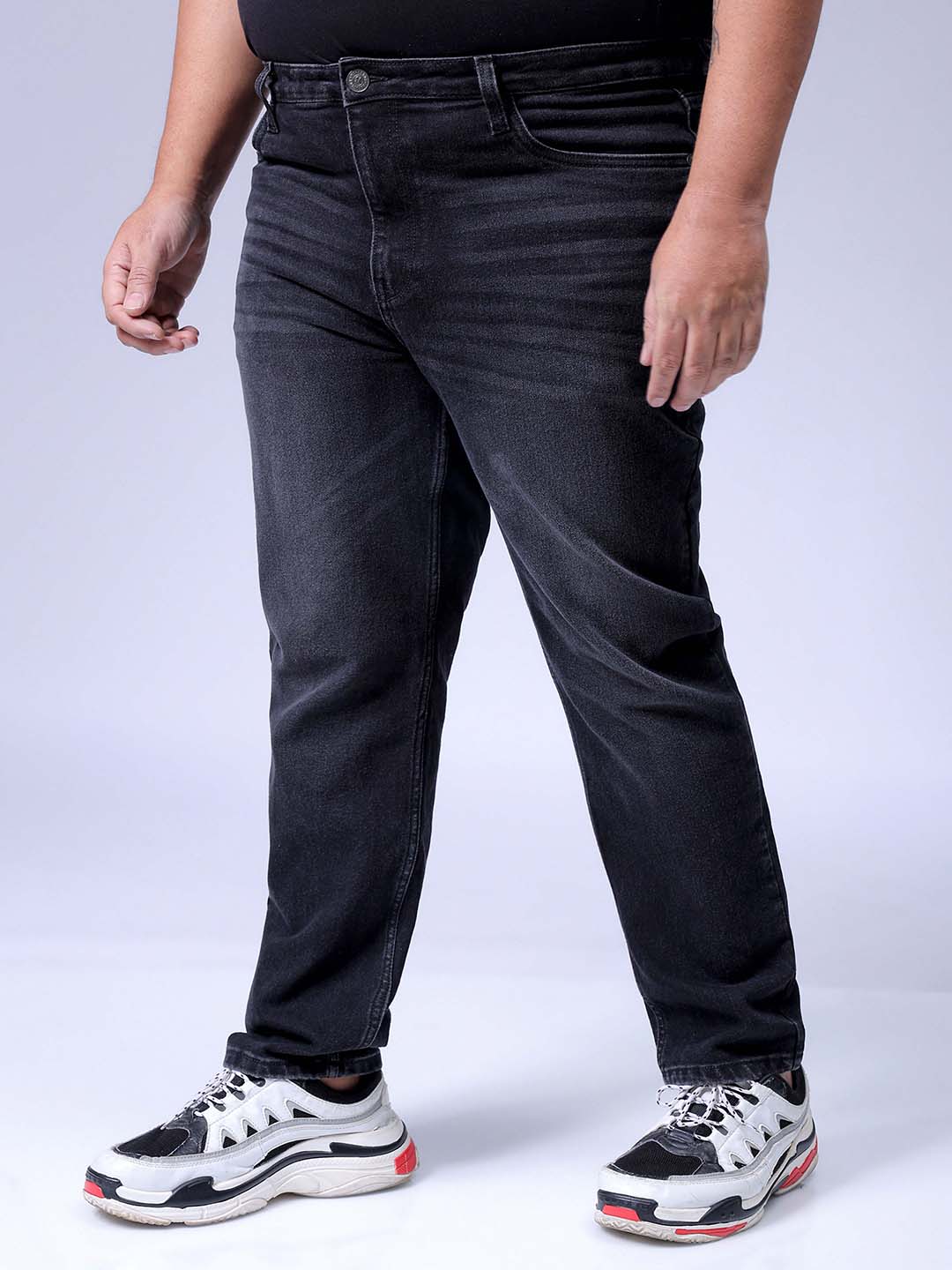 Men's Black Slim Fit Casual Jeans - Image 2