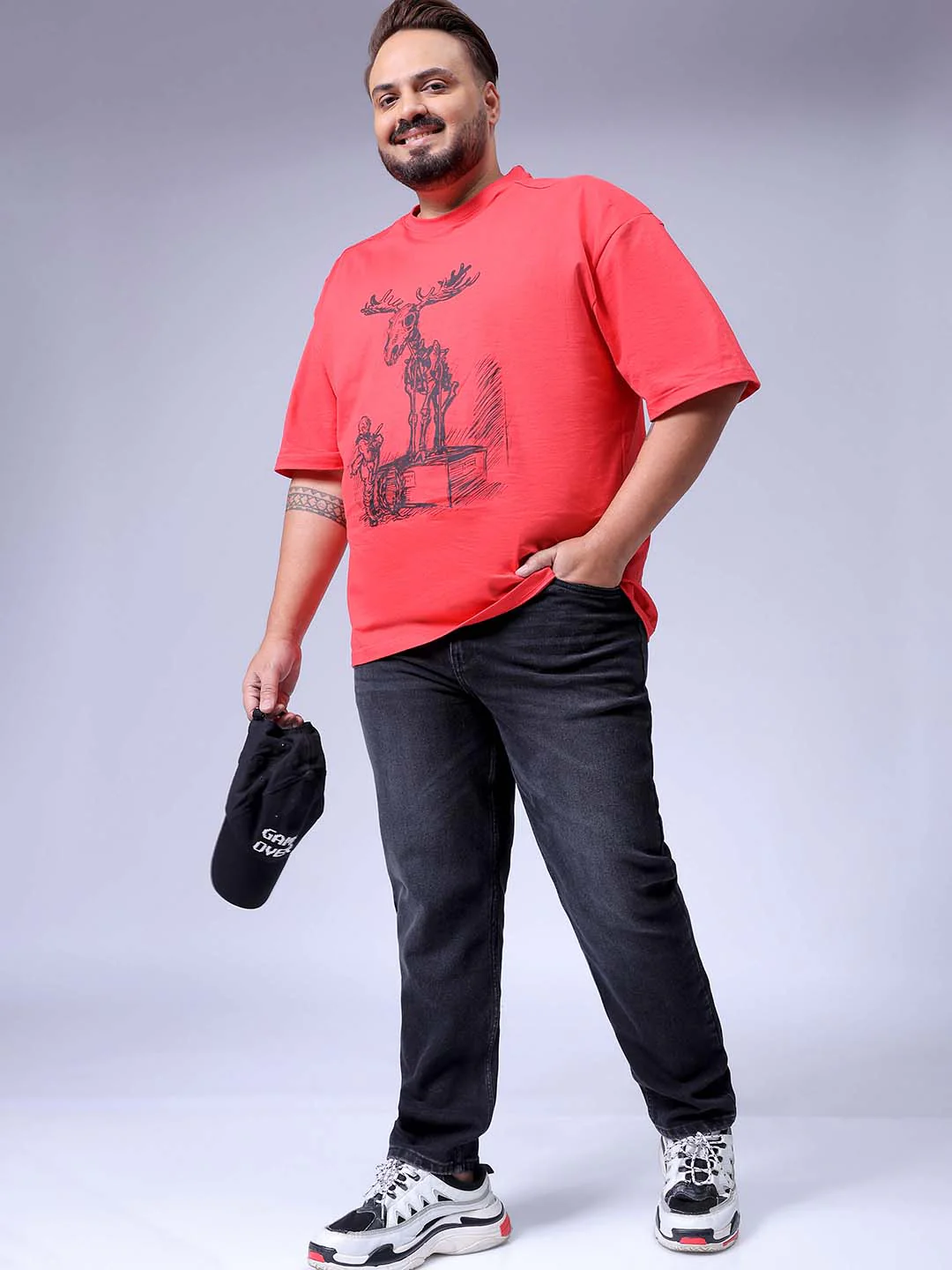 Men's Black Slim Fit Casual Jeans - Image 3