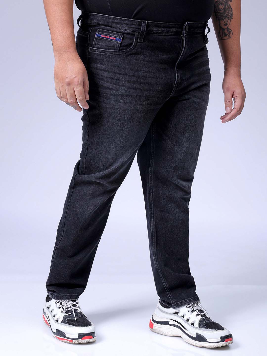 Men's Black Slim Fit Casual Jeans - Image 4