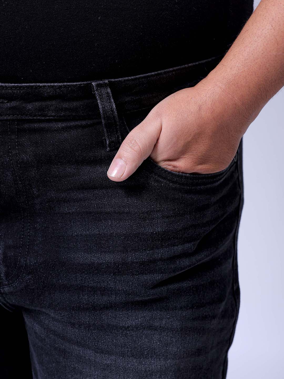 Men's Black Slim Fit Casual Jeans - Image 7