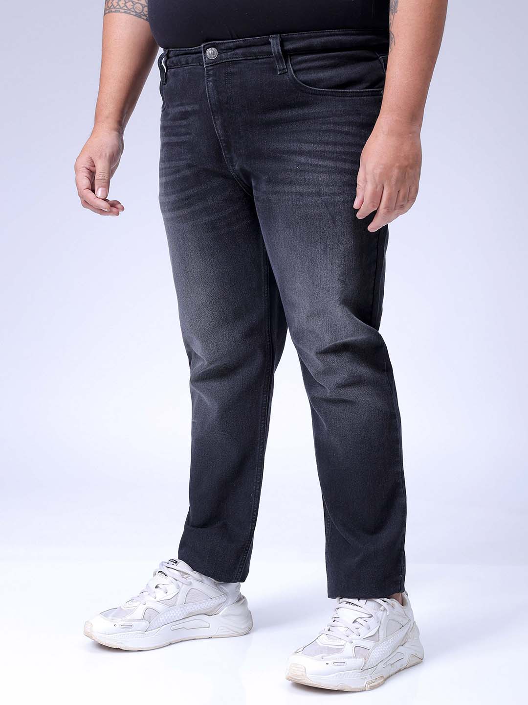 Men's Black Slim Fit Casual Jeans - Image 3