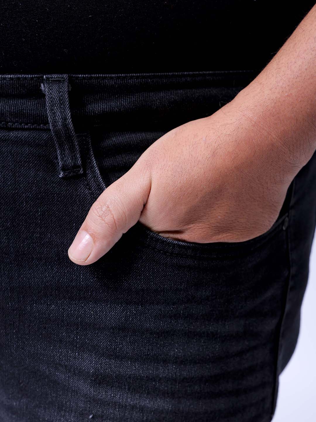 Men's Black Slim Fit Casual Jeans - Image 7