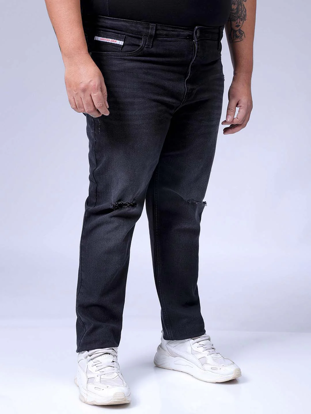 Men's Black Slim Fit Casual Jeans - Image 4