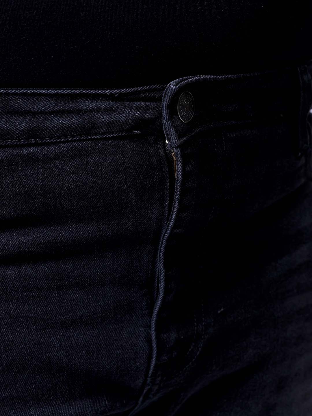 Men's Black Slim Fit Casual Jeans - Image 6