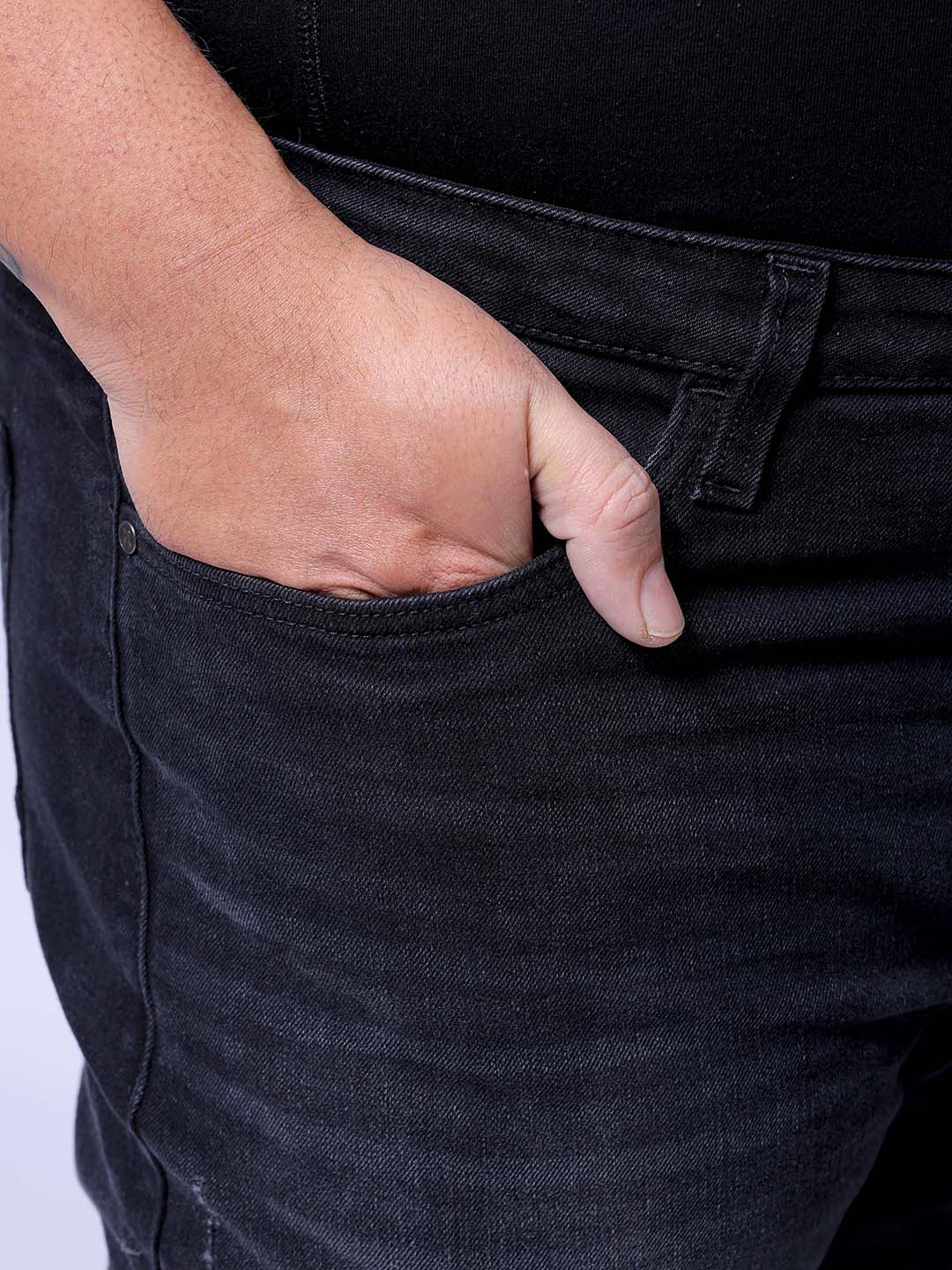 Men's Black Slim Fit Casual Jeans - Image 7