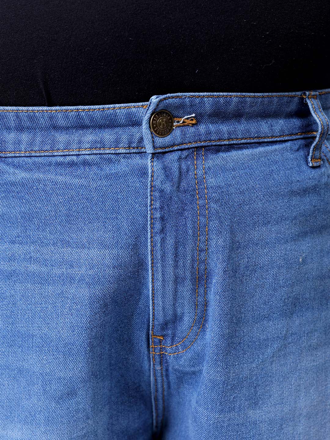 Men's Blue Baggy Fit Casual Jeans - Image 6