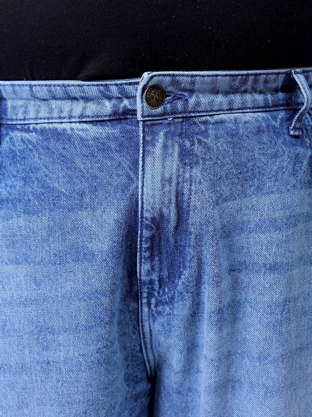Men's Blue Baggy Fit Casual Jeans - Image 6