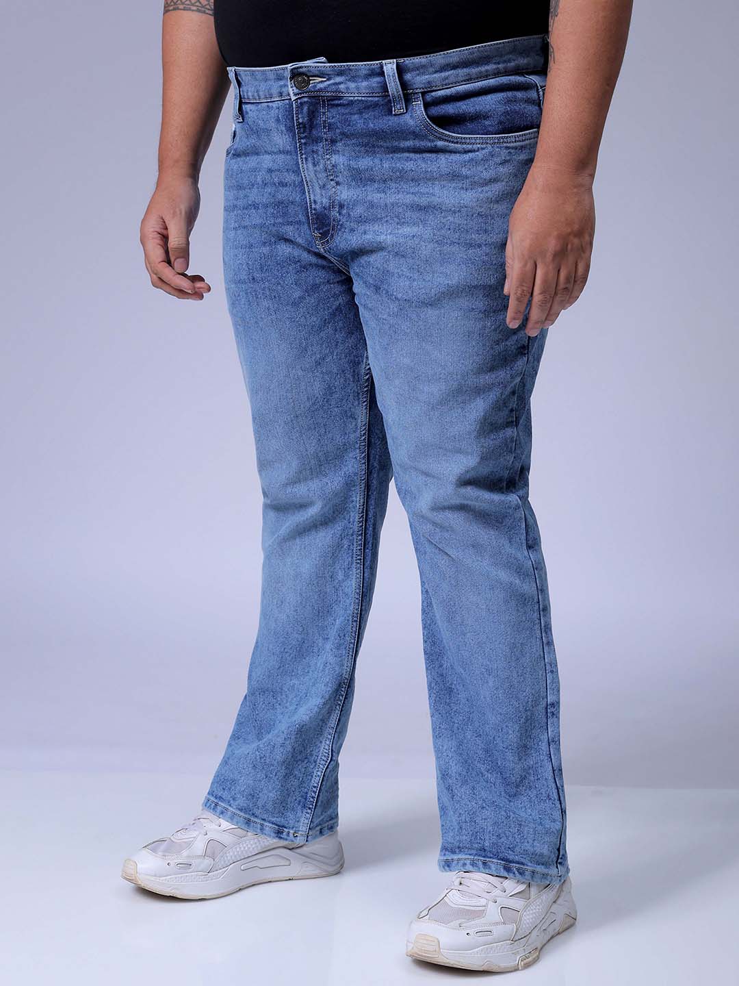 Men's Blue Bootcut Fit Casual Jeans - Image 3