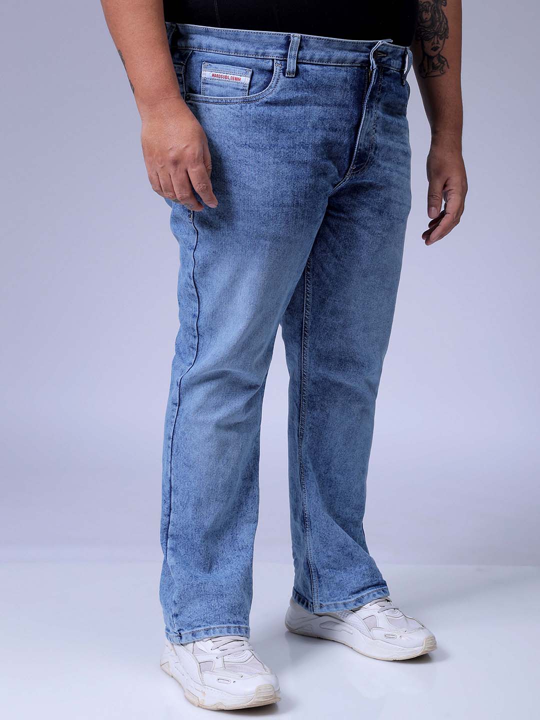 Men's Blue Bootcut Fit Casual Jeans - Image 4