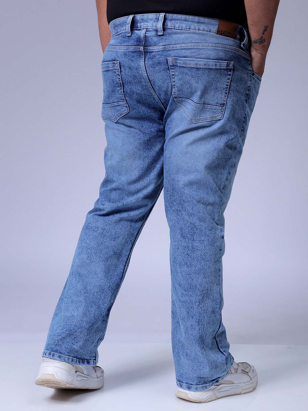Men's Blue Bootcut Fit Casual Jeans - Image 5