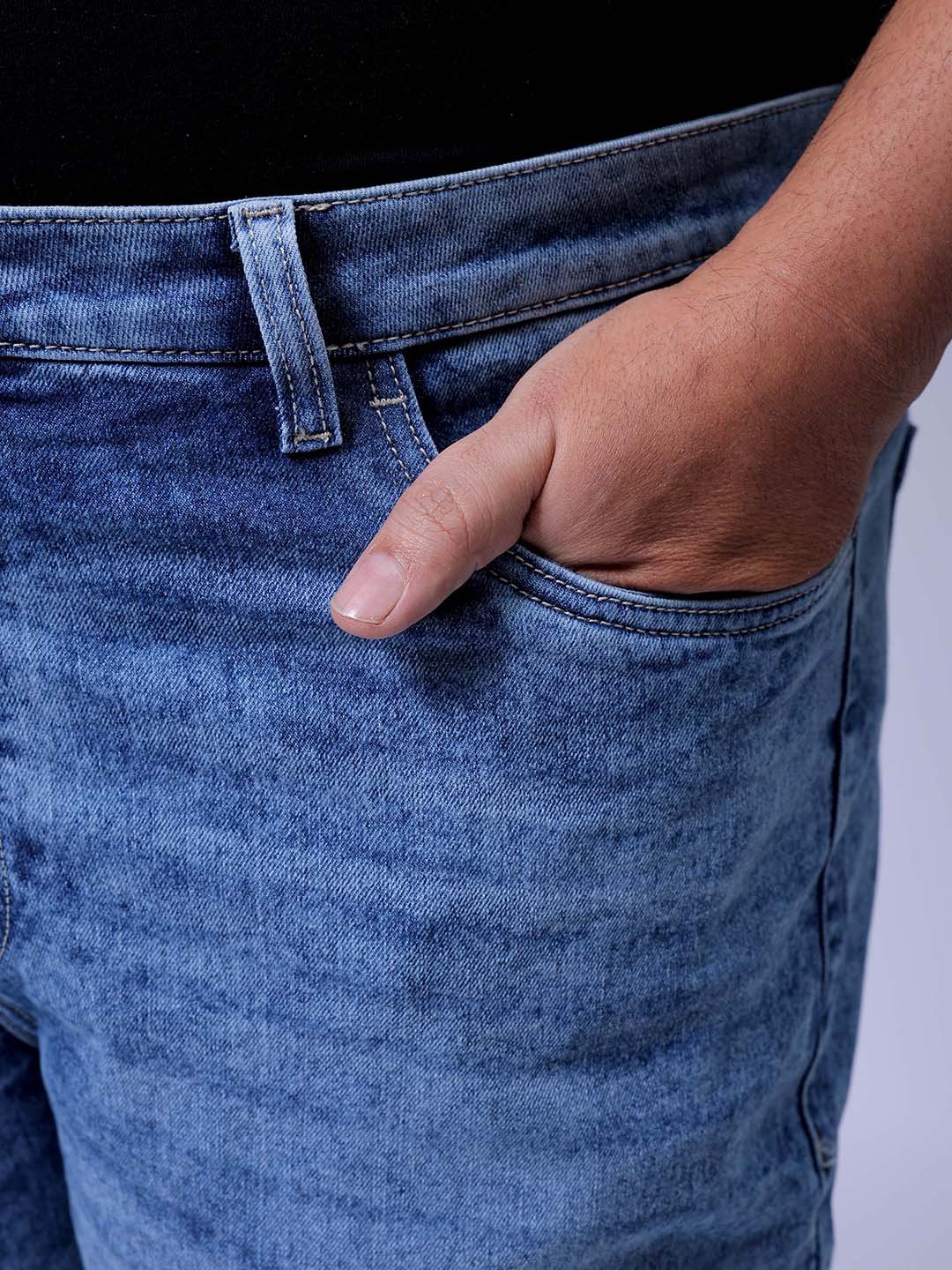 Men's Blue Bootcut Fit Casual Jeans - Image 7
